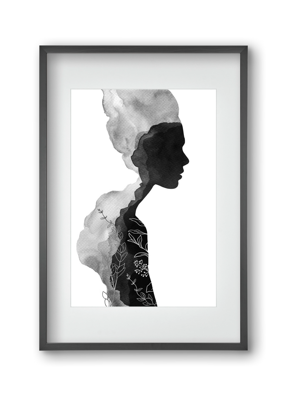 Her, 30x45 cm (20x30 cm), Fekete keret, paszpartuval