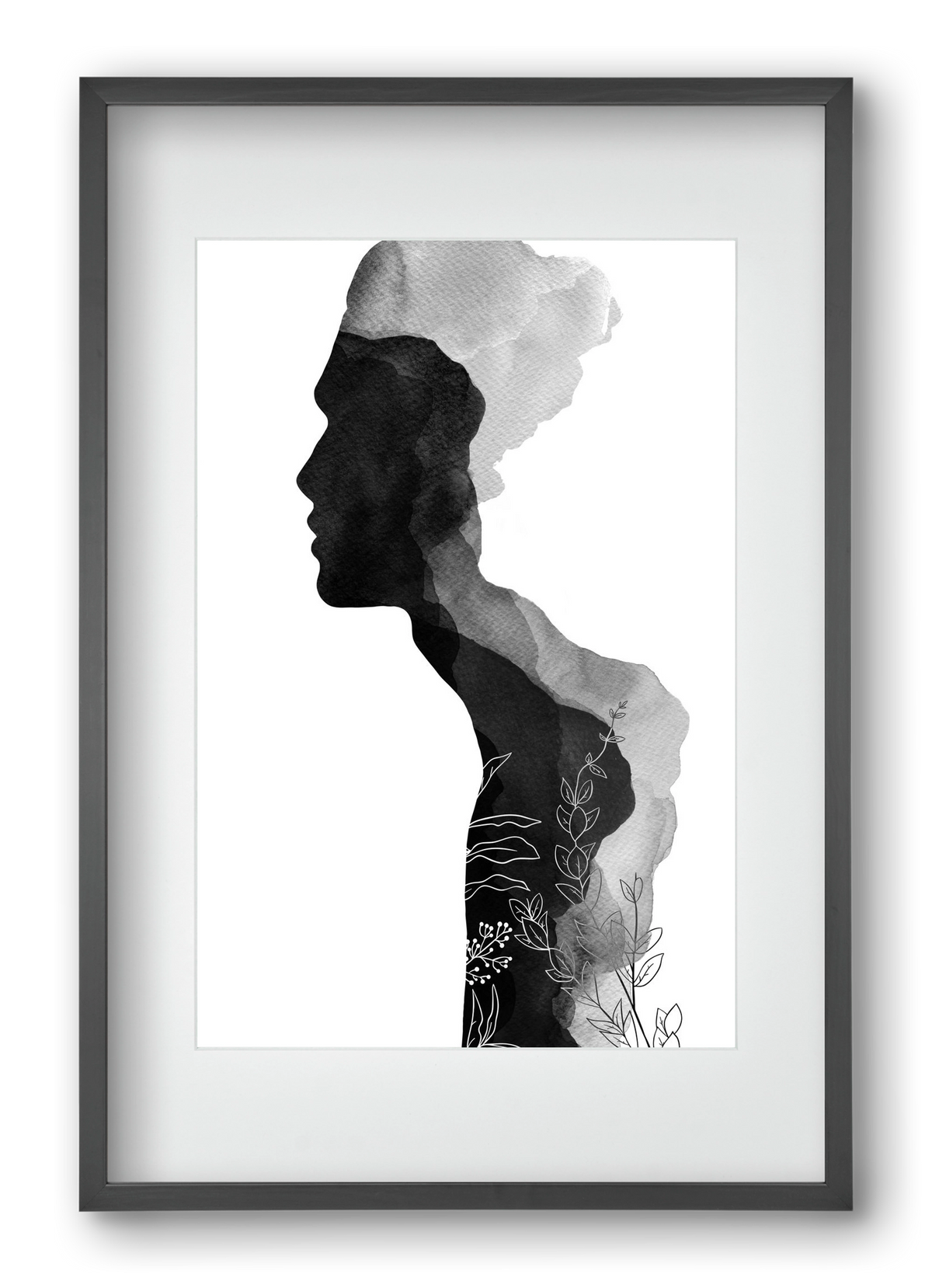 Him, 40x60 cm (30x45 cm), Fekete keret, paszpartuval