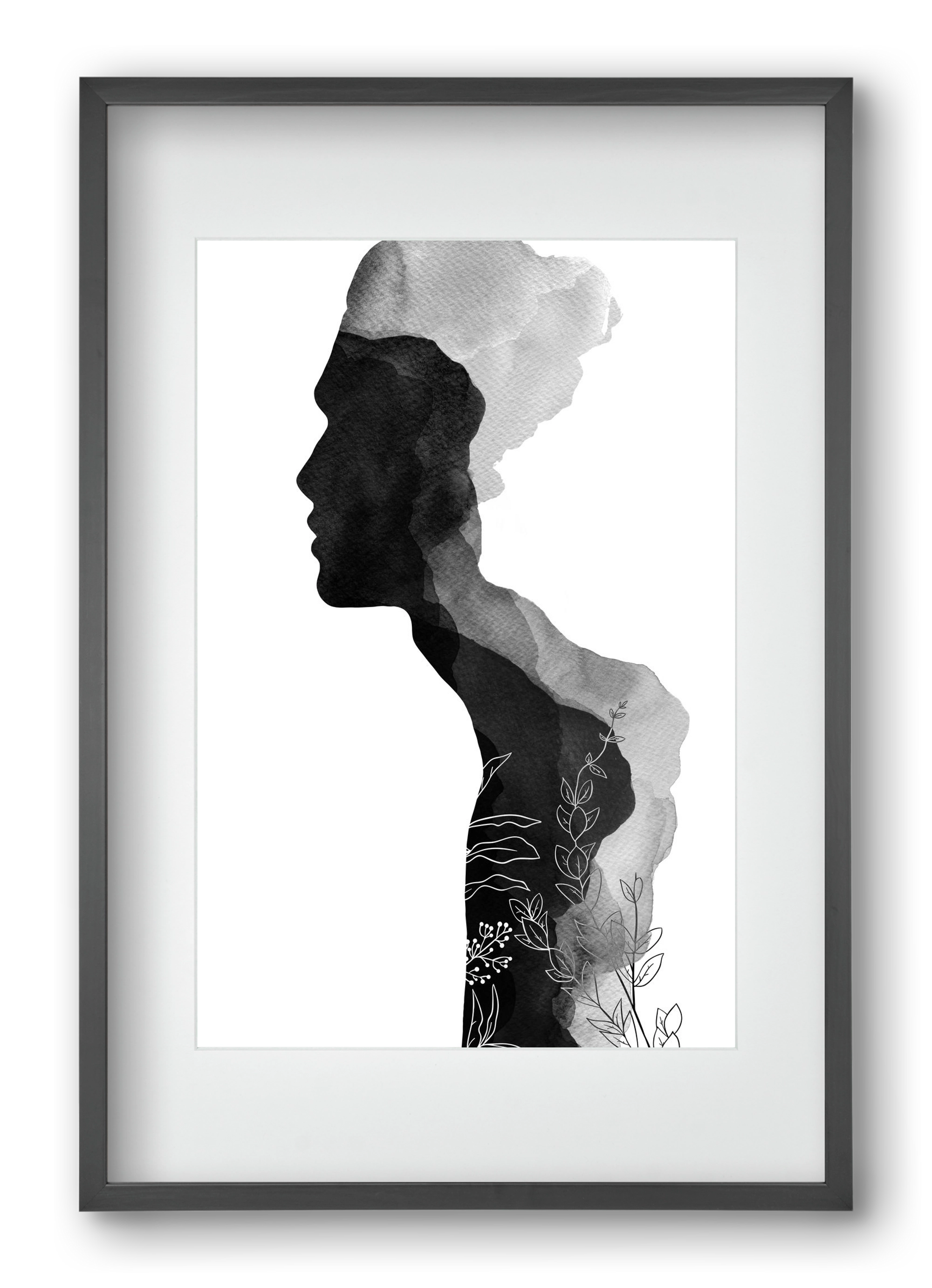 Him, 40x60 cm (30x45 cm), Fekete keret, paszpartuval