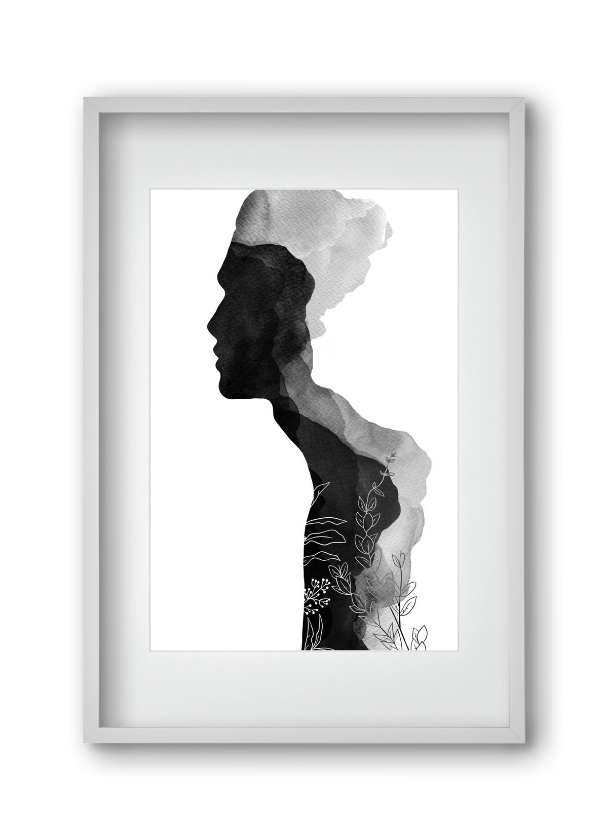 Him, 30x45 cm (20x30 cm), Fehér keret, paszpartuval