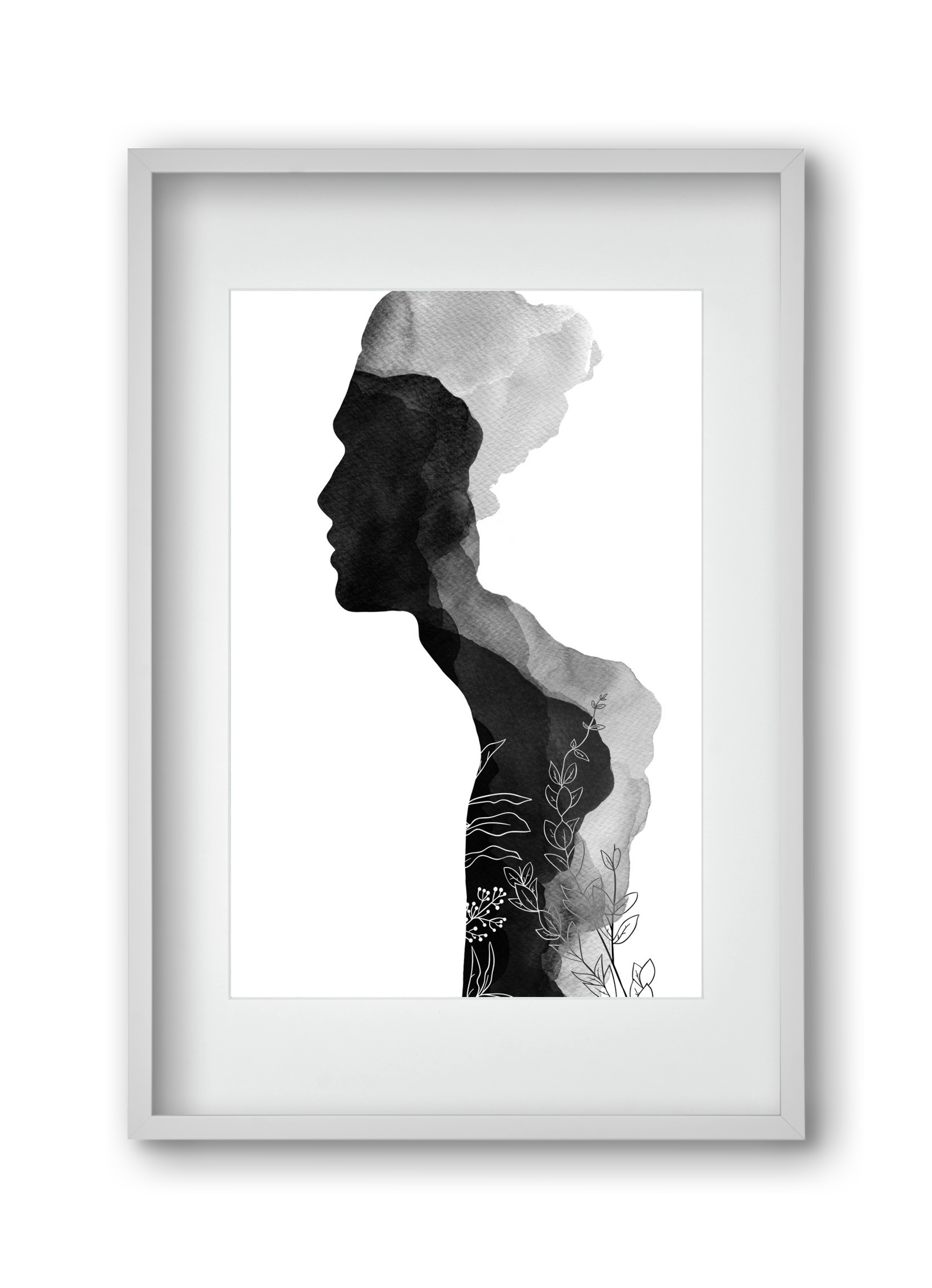 Him, 30x45 cm (20x30 cm), Fehér keret, paszpartuval