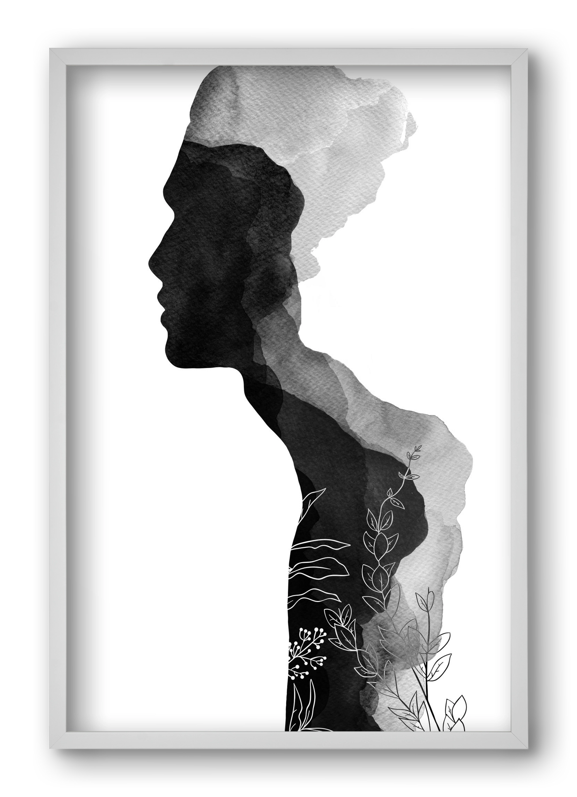 Him, 40x60 cm (40x60 cm), Fehér keret