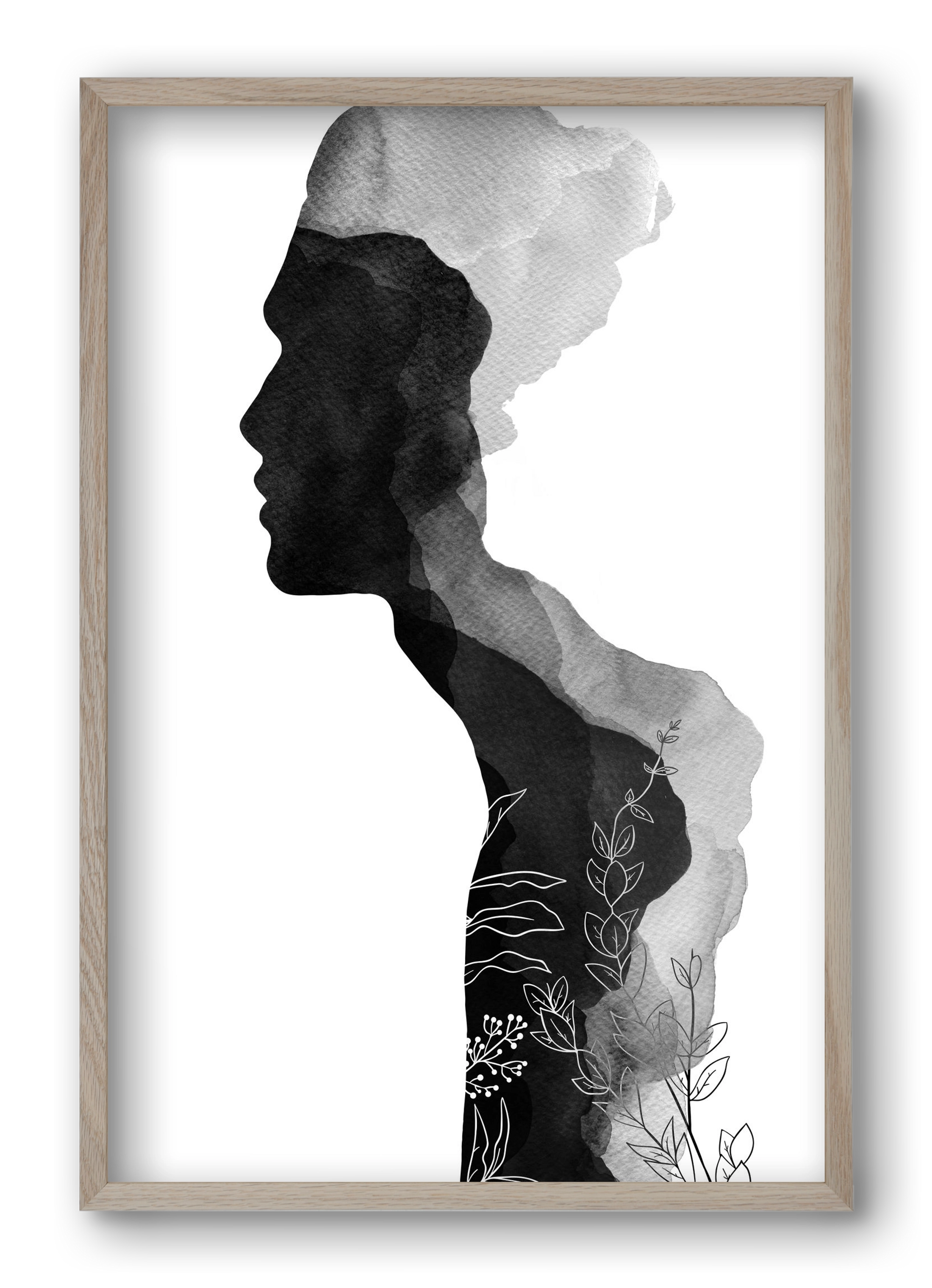 Him, 40x60 cm (40x60 cm), Tölgy keret