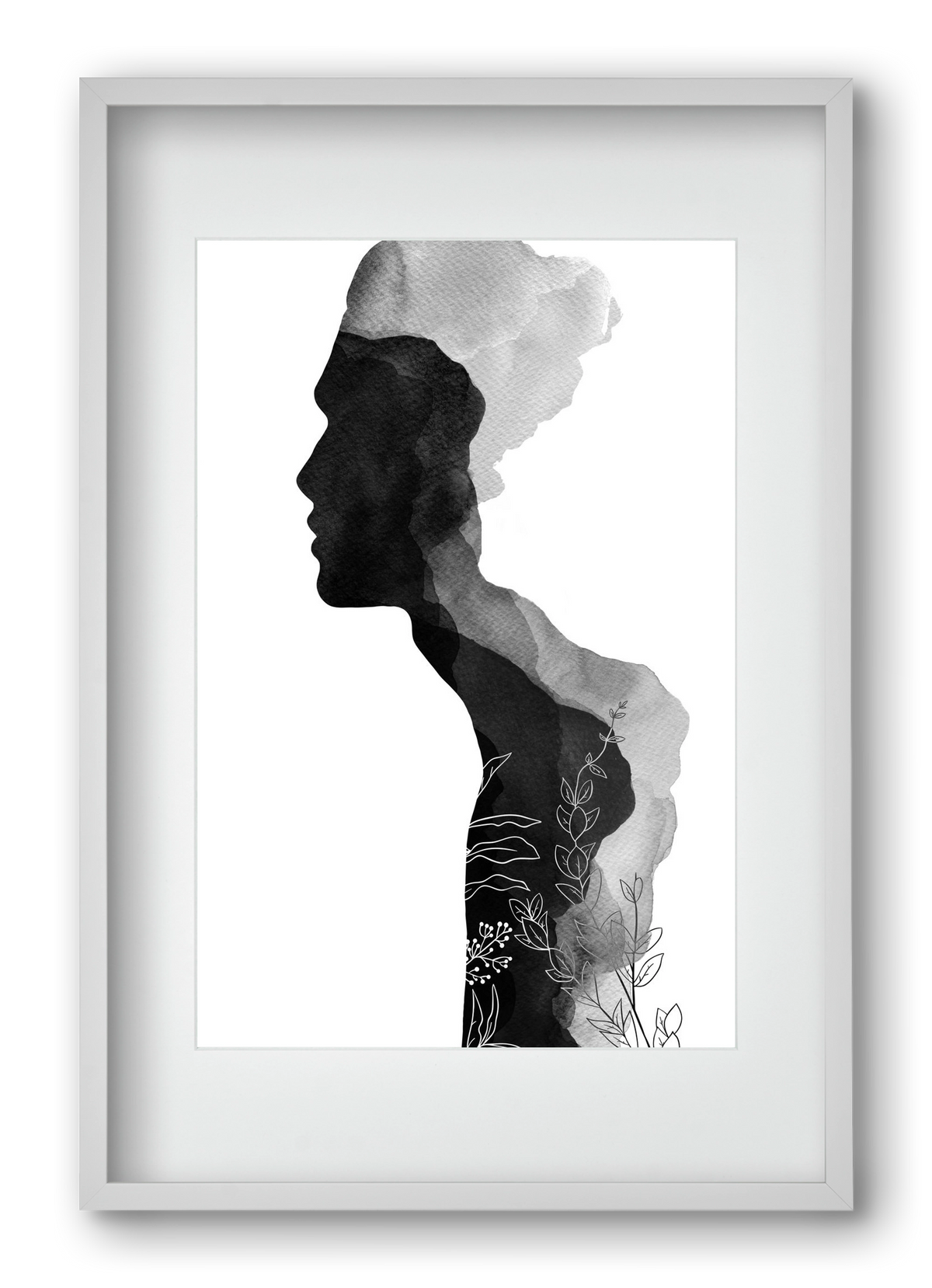 Him, 40x60 cm (30x45 cm), Fehér keret, paszpartuval