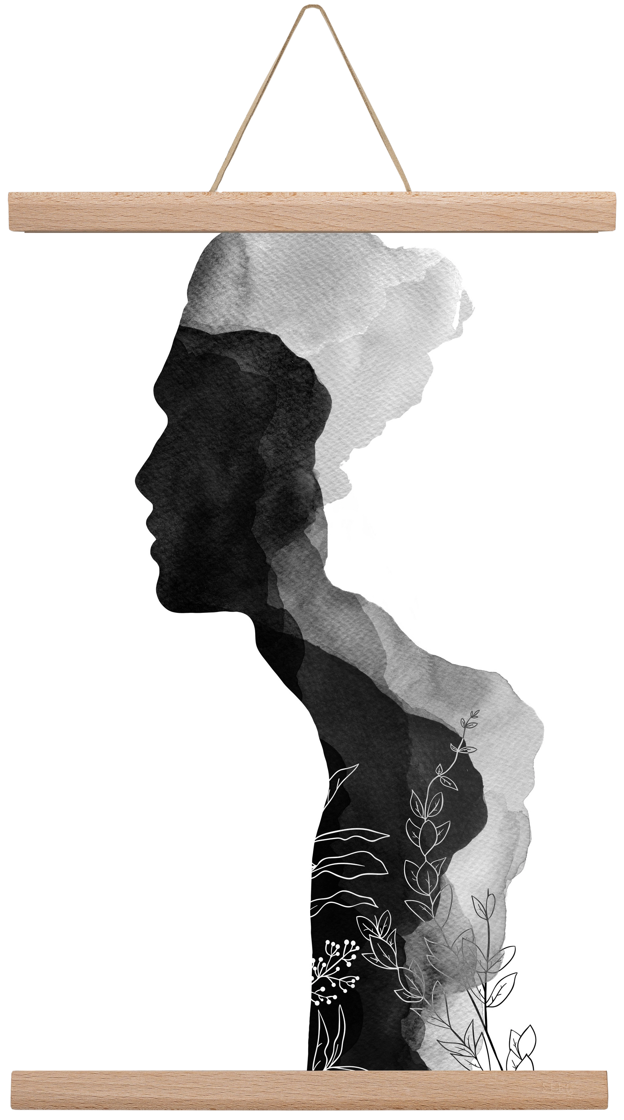 Him, 30x45 cm (30x45 cm), Tölgy akasztó