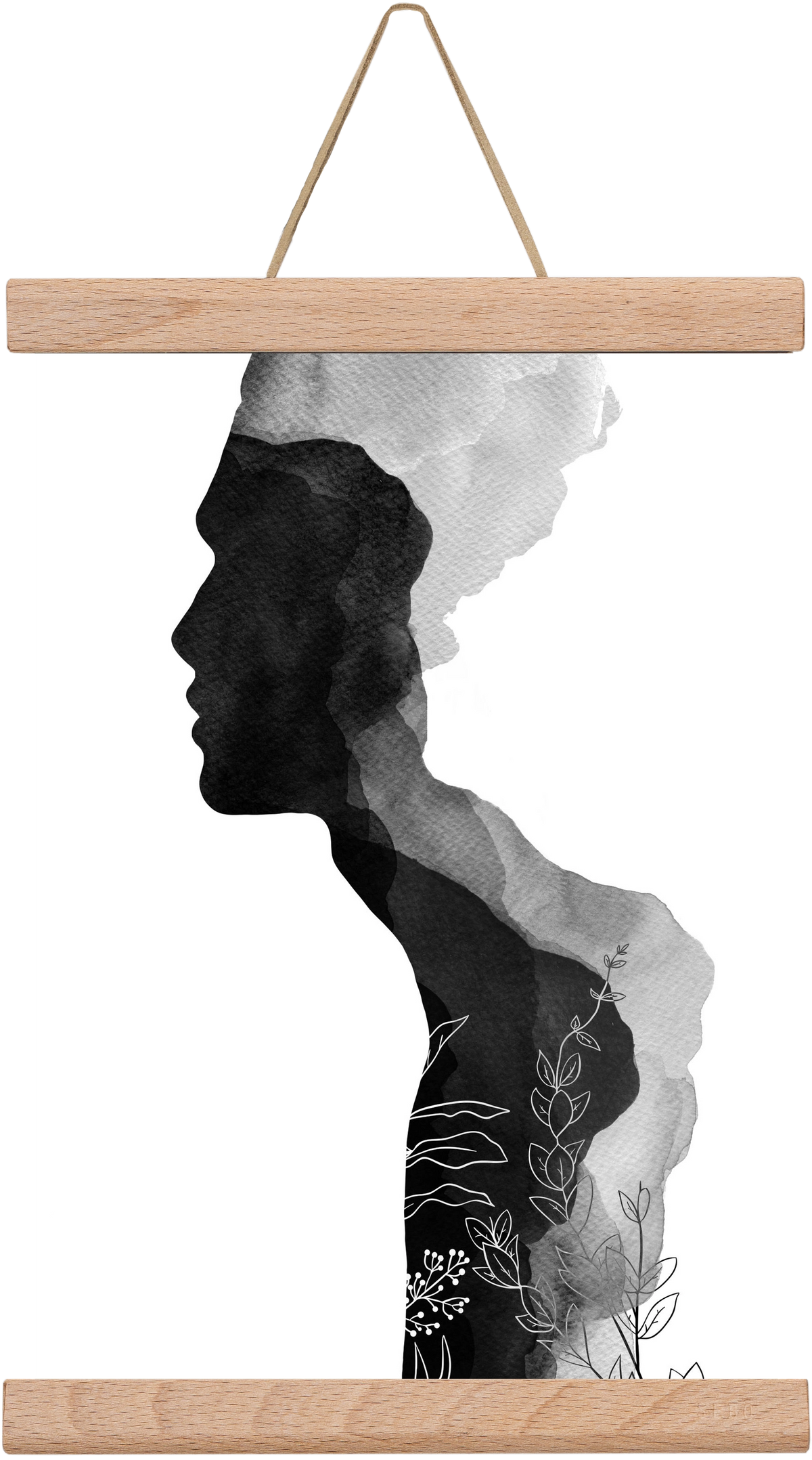 Him, 20x30 cm (20x30 cm), Tölgy akasztó