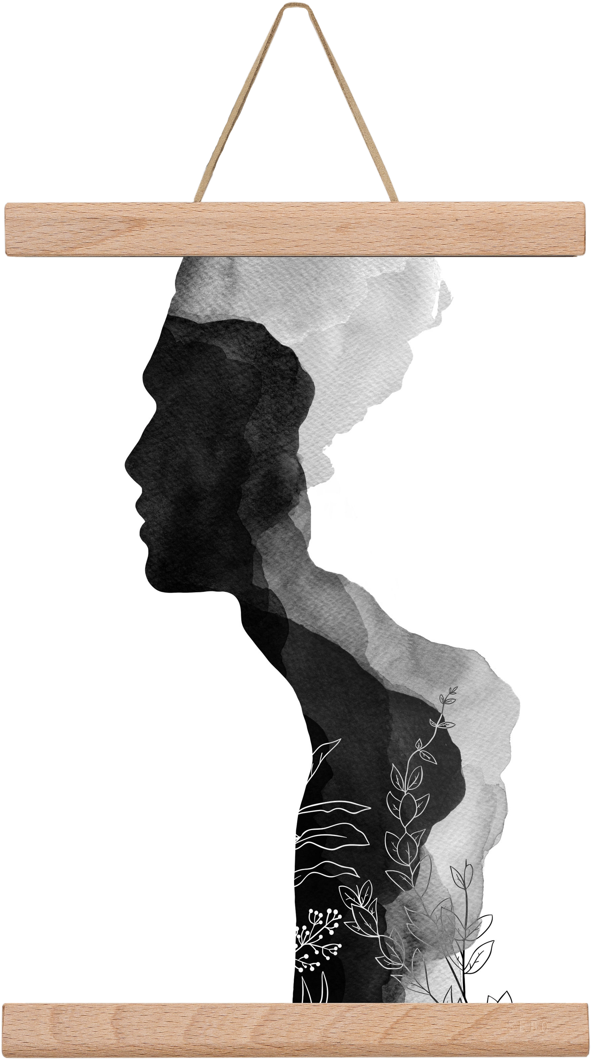 Him, 20x30 cm (20x30 cm), Tölgy akasztó