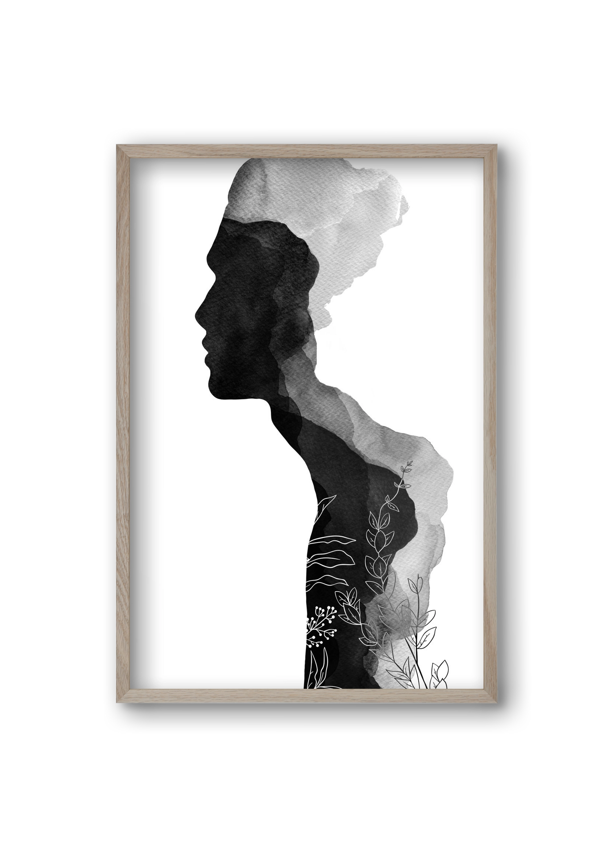 Him, 20x30 cm (20x30 cm), Tölgy keret