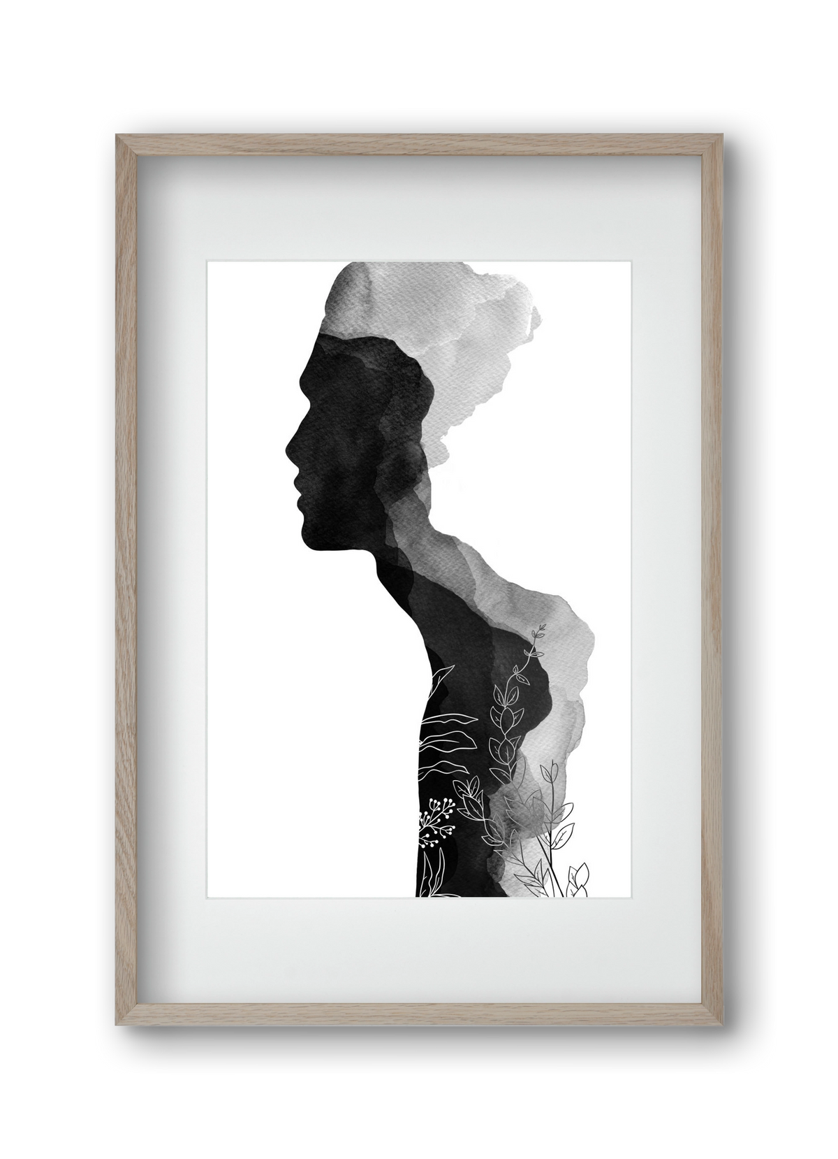 Him, 30x45 cm (20x30 cm), Tölgy keret, paszpartuval