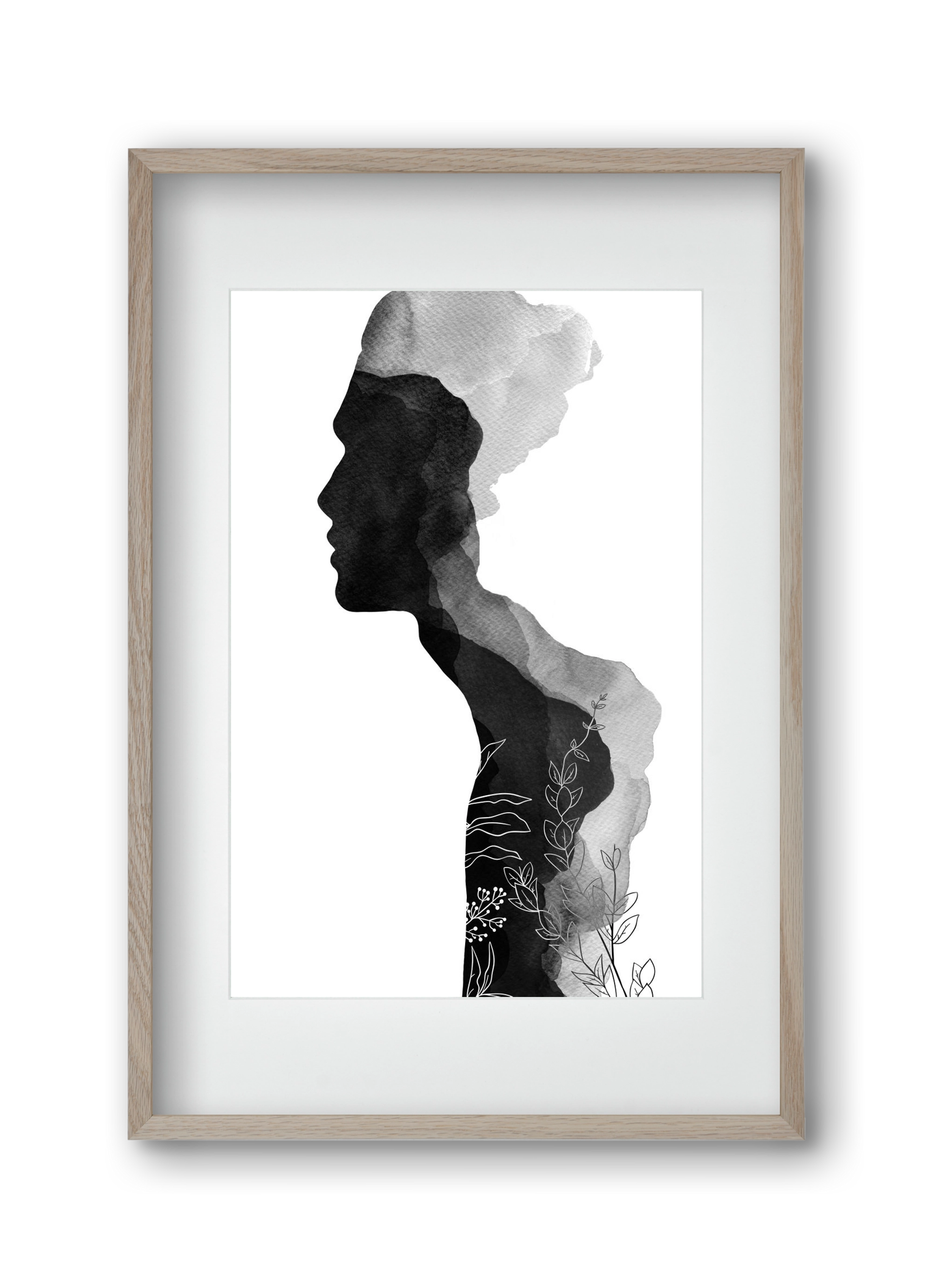 Him, 30x45 cm (20x30 cm), Tölgy keret, paszpartuval