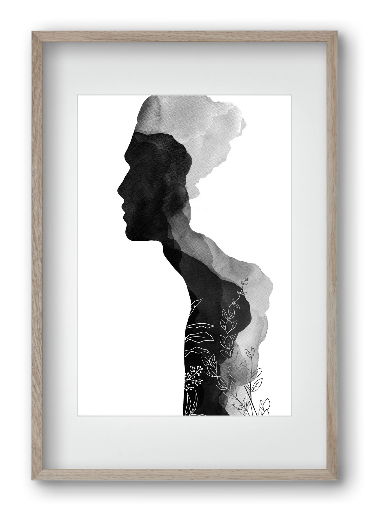 Him, 40x60 cm (30x45 cm), Tölgy keret, paszpartuval