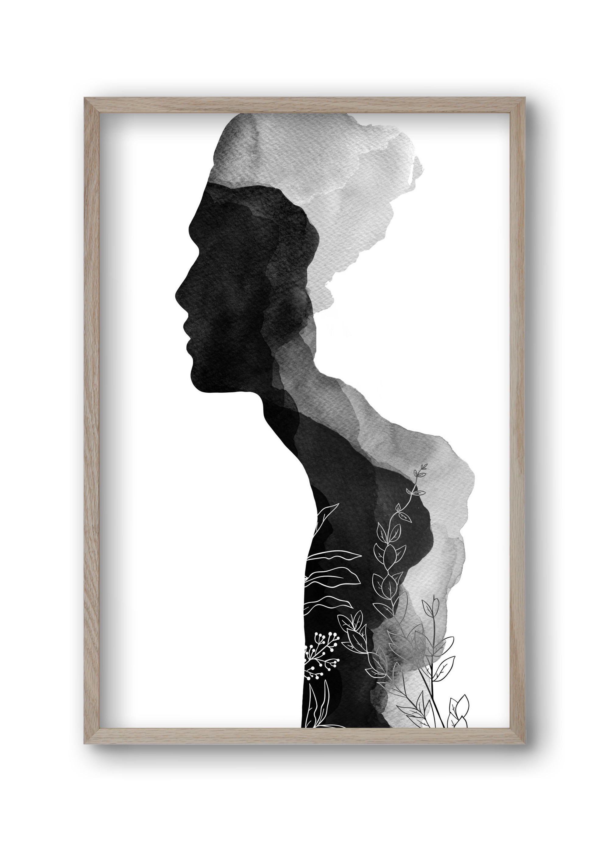 Him, 30x45 cm (30x45 cm), Tölgy keret