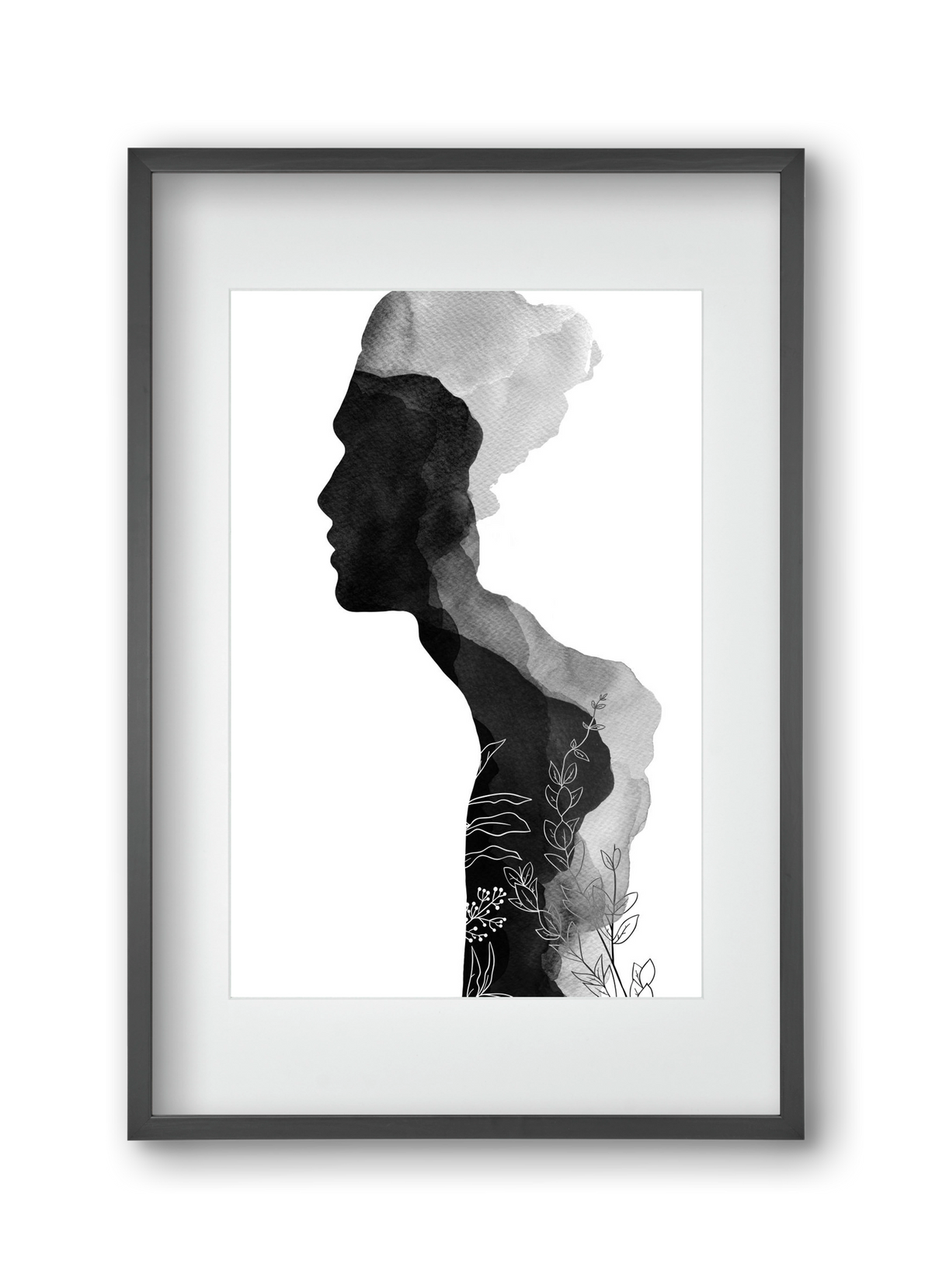 Him, 30x45 cm (20x30 cm), Fekete keret, paszpartuval