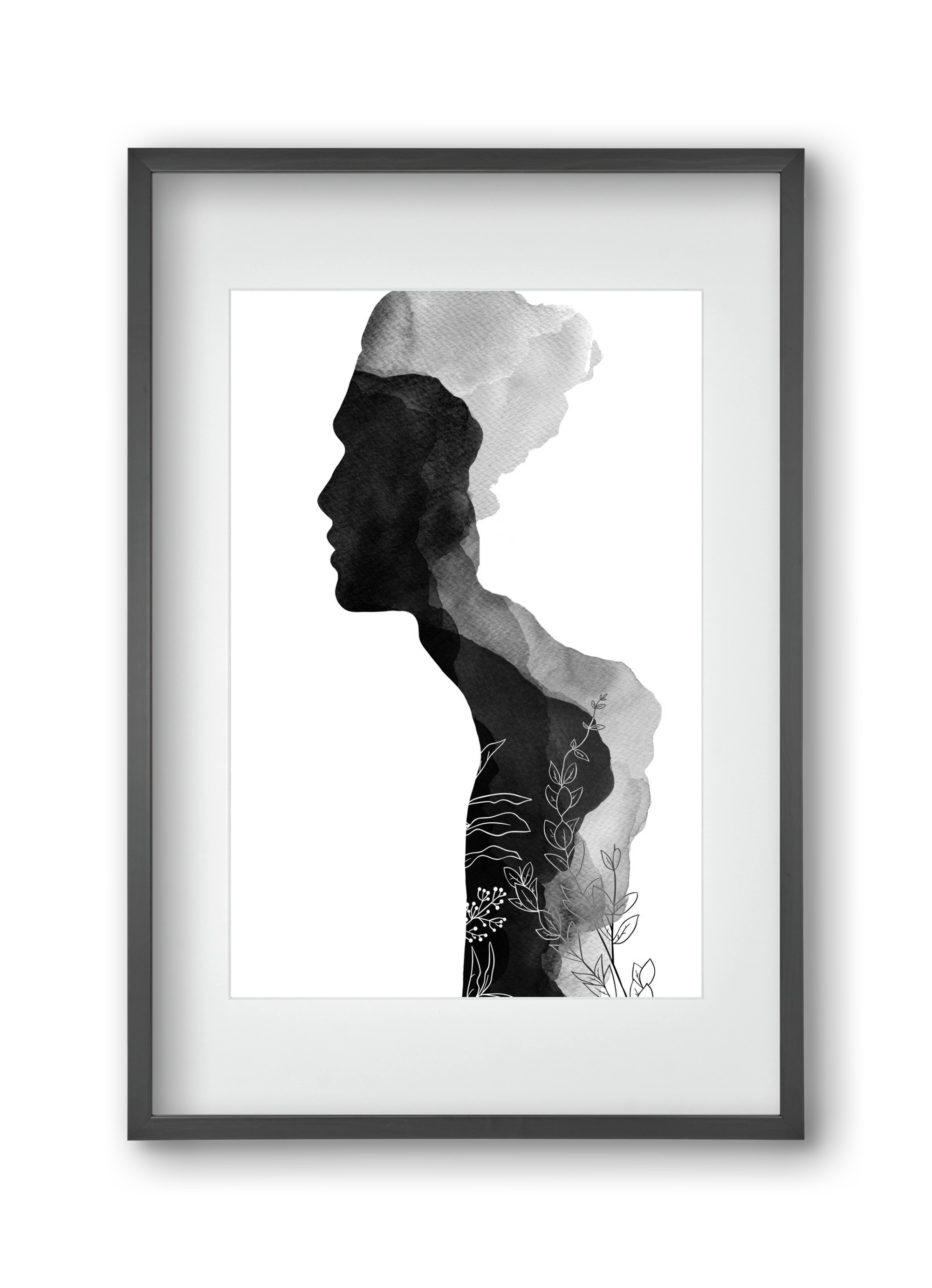 Him, 30x45 cm (20x30 cm), Fekete keret, paszpartuval
