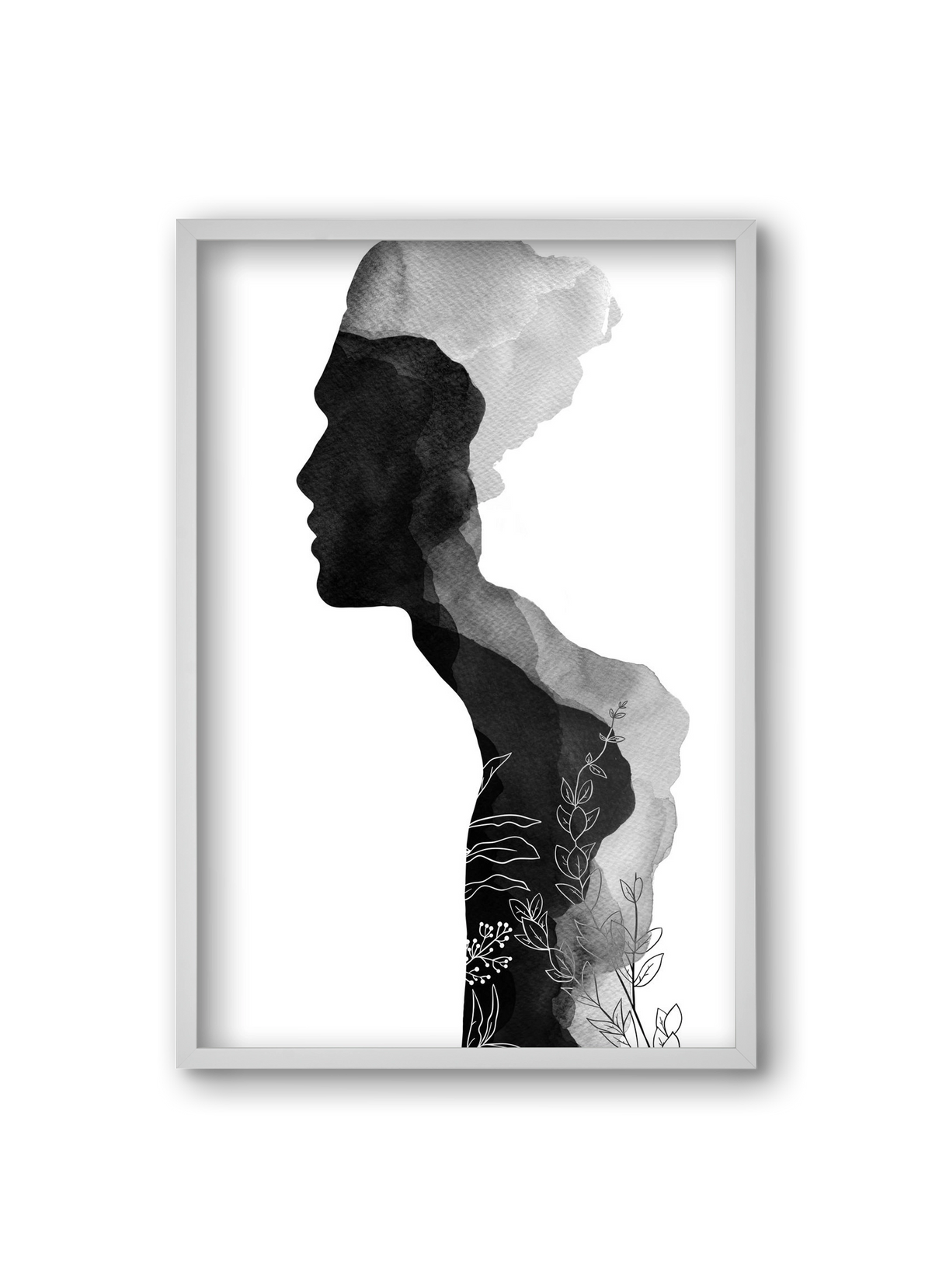 Him, 20x30 cm (20x30 cm), Fehér keret