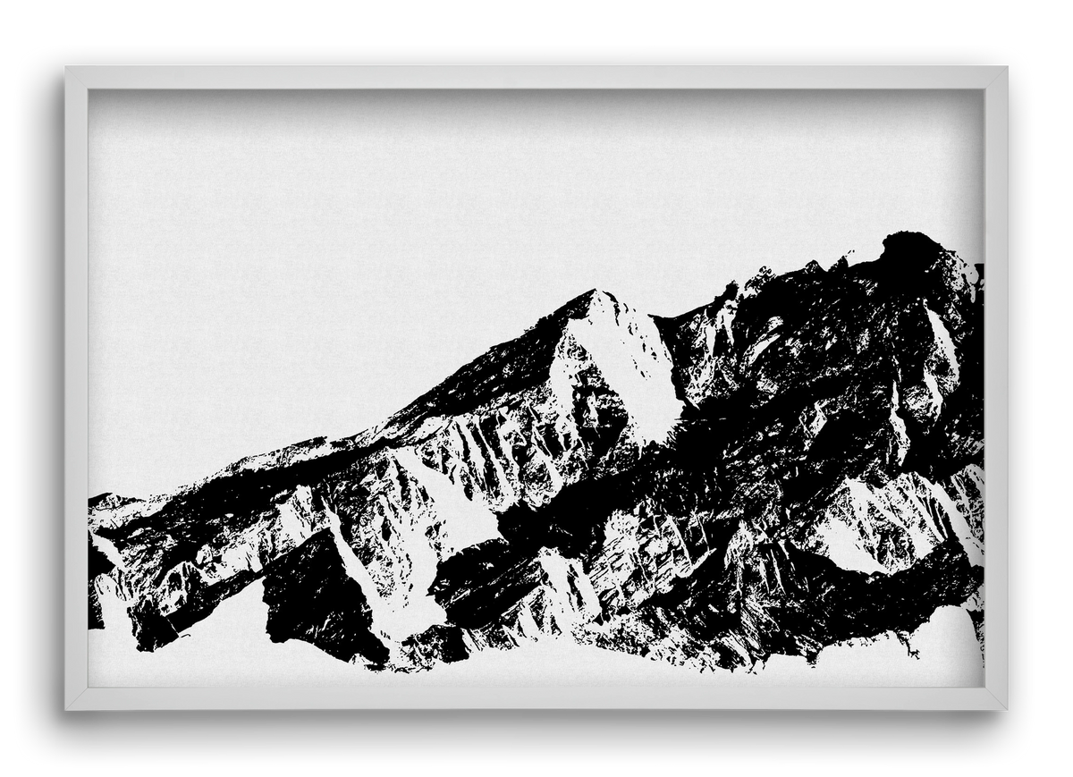 Mountains I., 60x40 cm (60x40 cm), Fehér keret