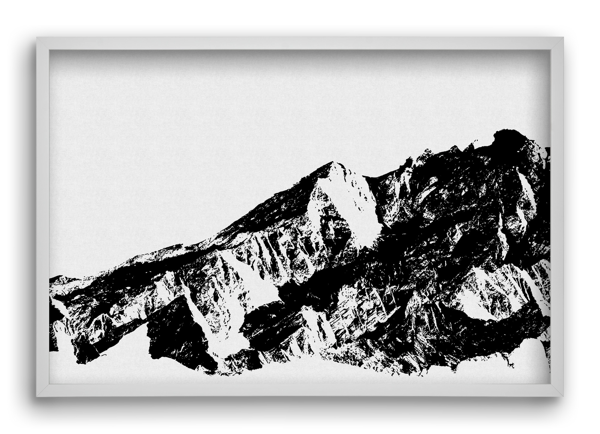 Mountains I., 60x40 cm (60x40 cm), Fehér keret
