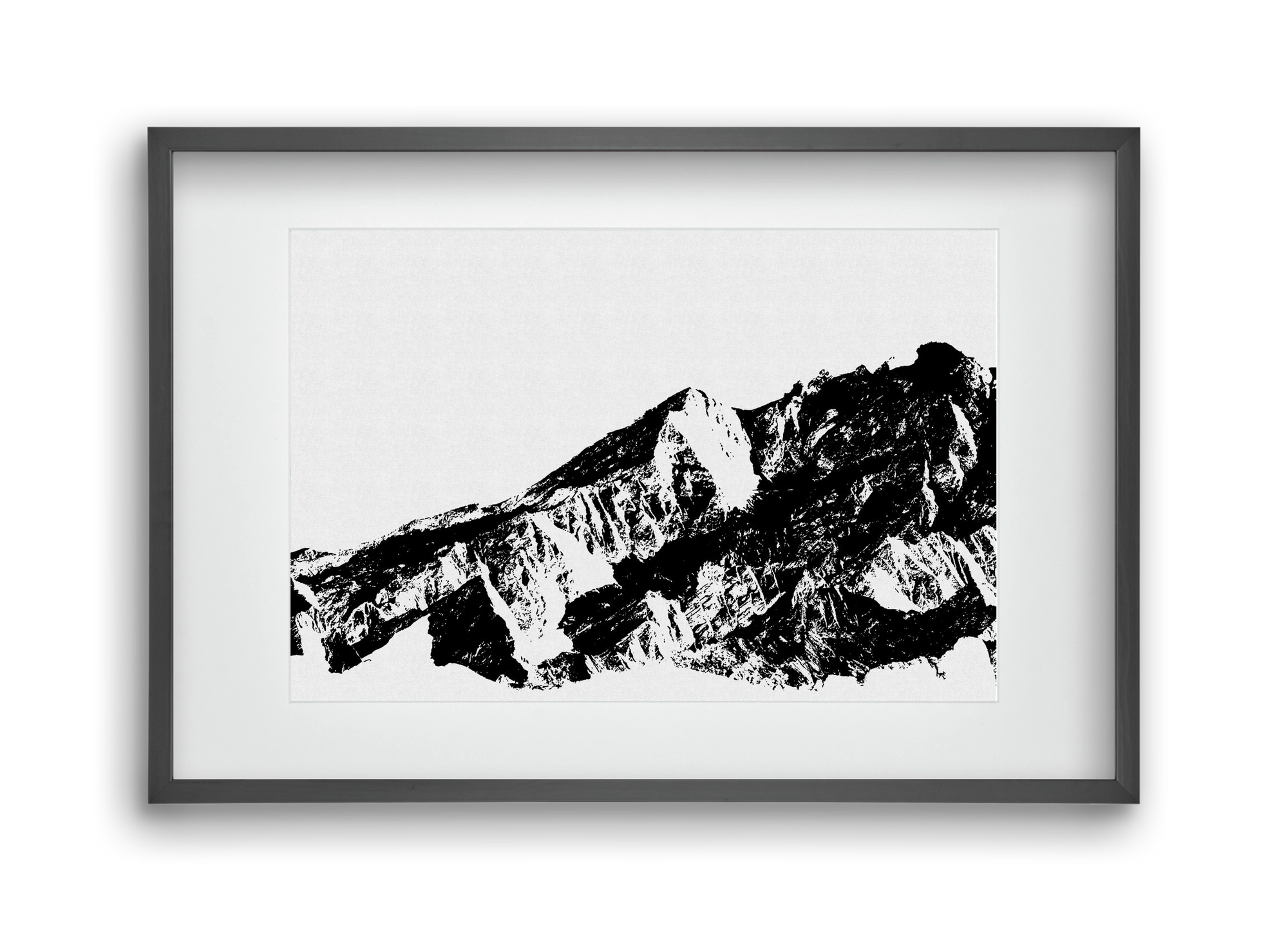 Mountains I., 45x30 cm (30x20 cm), Fekete keret, paszpartuval