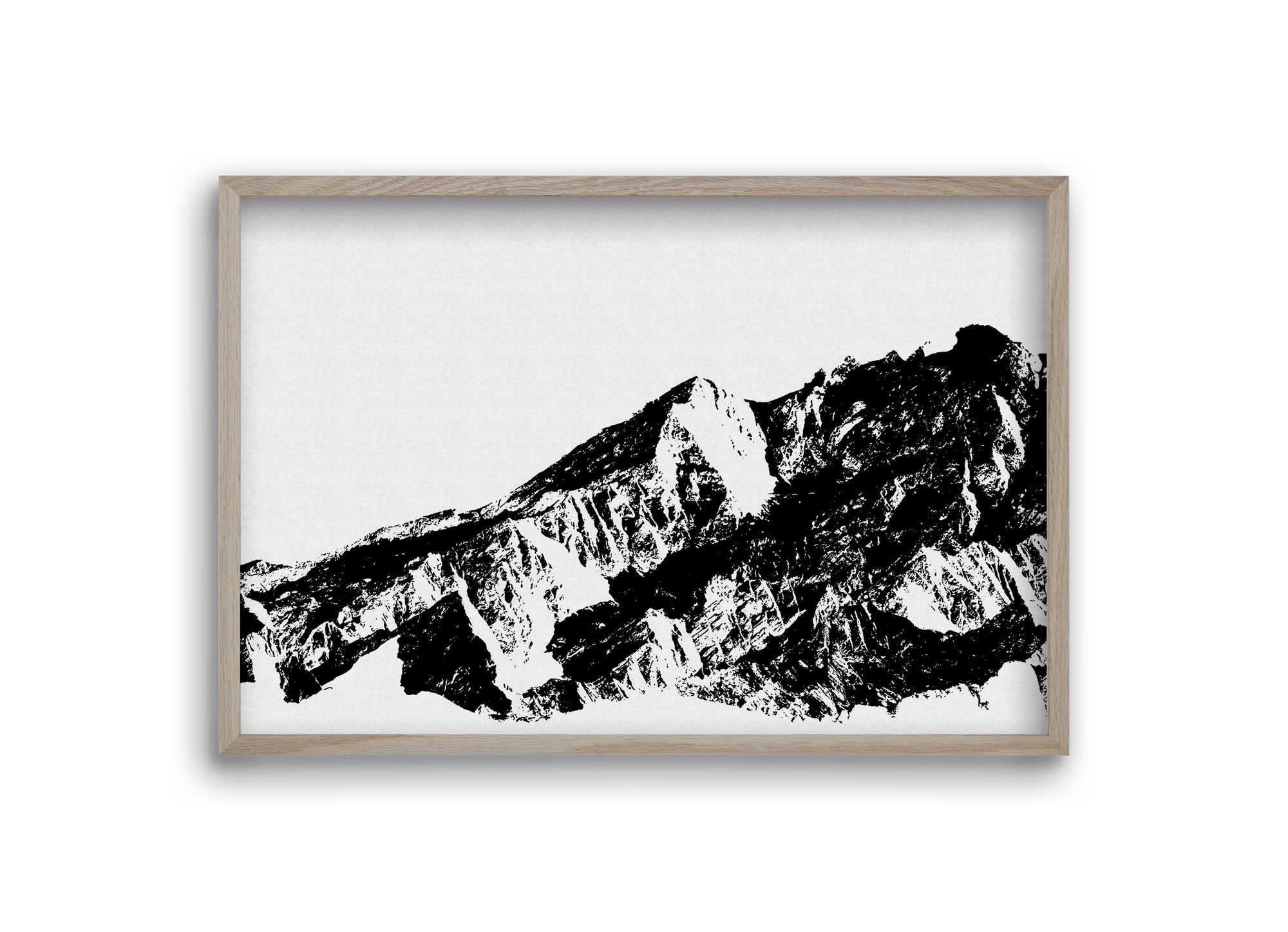 Mountains I., 30x20 cm (30x20 cm), Tölgy keret