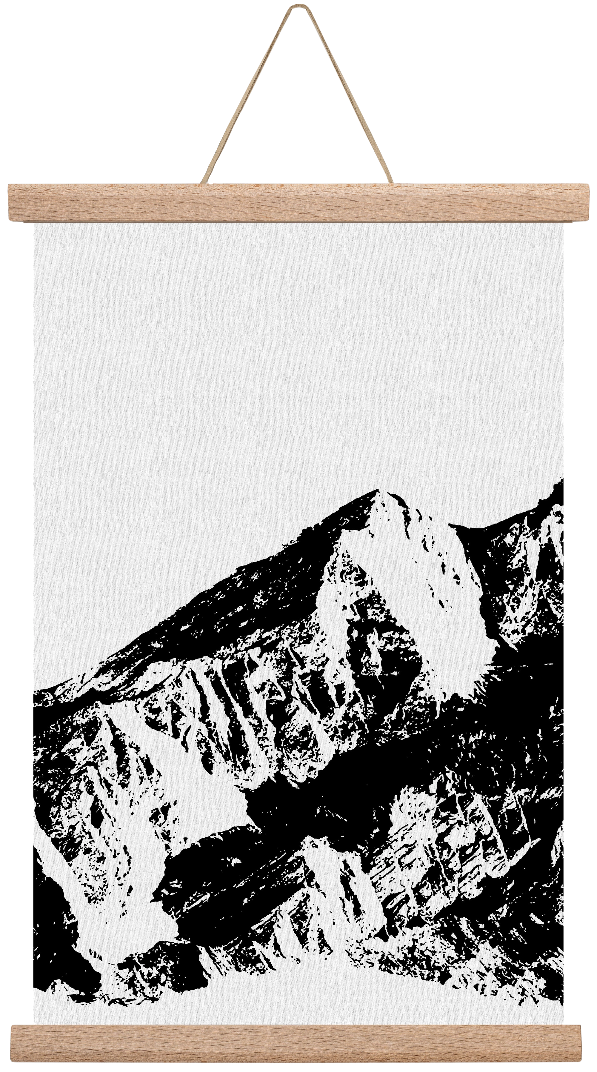 Mountains I., 45x30 cm (45x30 cm), Tölgy akasztó