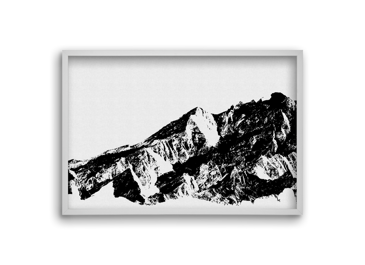 Mountains I., 30x20 cm (30x20 cm), Fehér keret