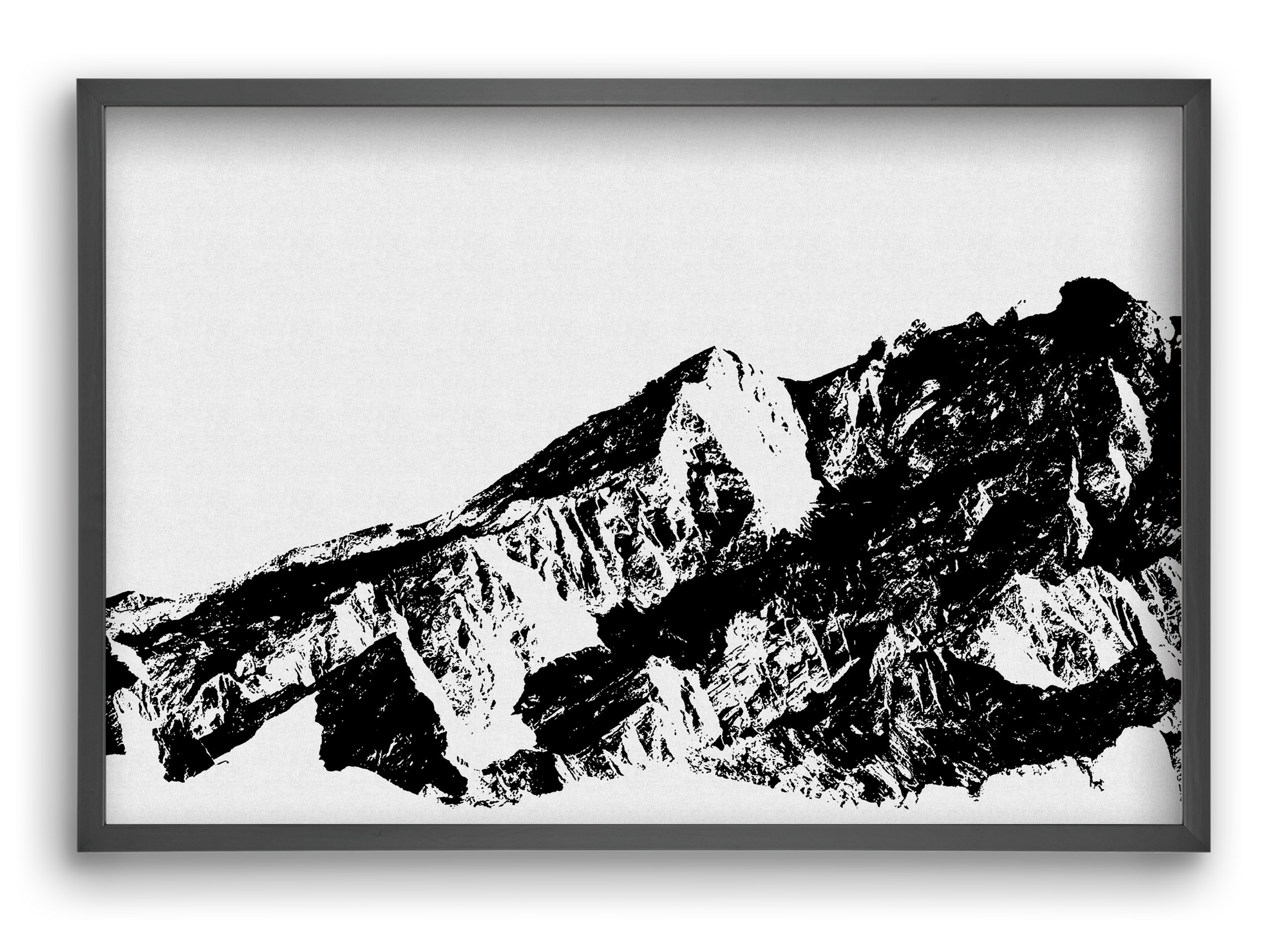 Mountains I., 60x40 cm (60x40 cm), Fekete keret