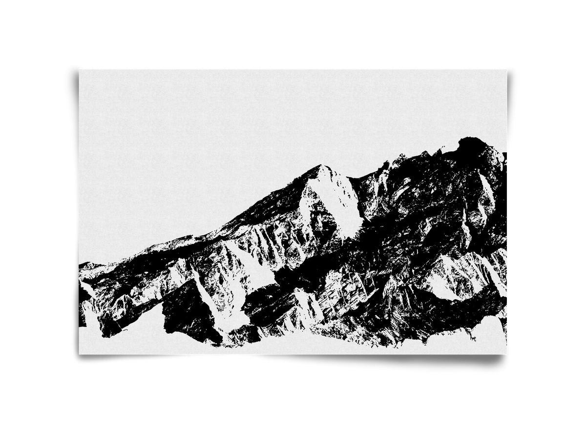 Mountains I., 45x30 cm, Keret nélkül