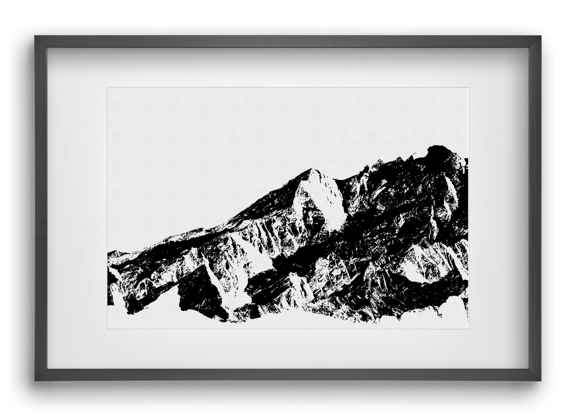 Mountains I., 60x40 cm (45x30 cm), Fekete keret, paszpartuval