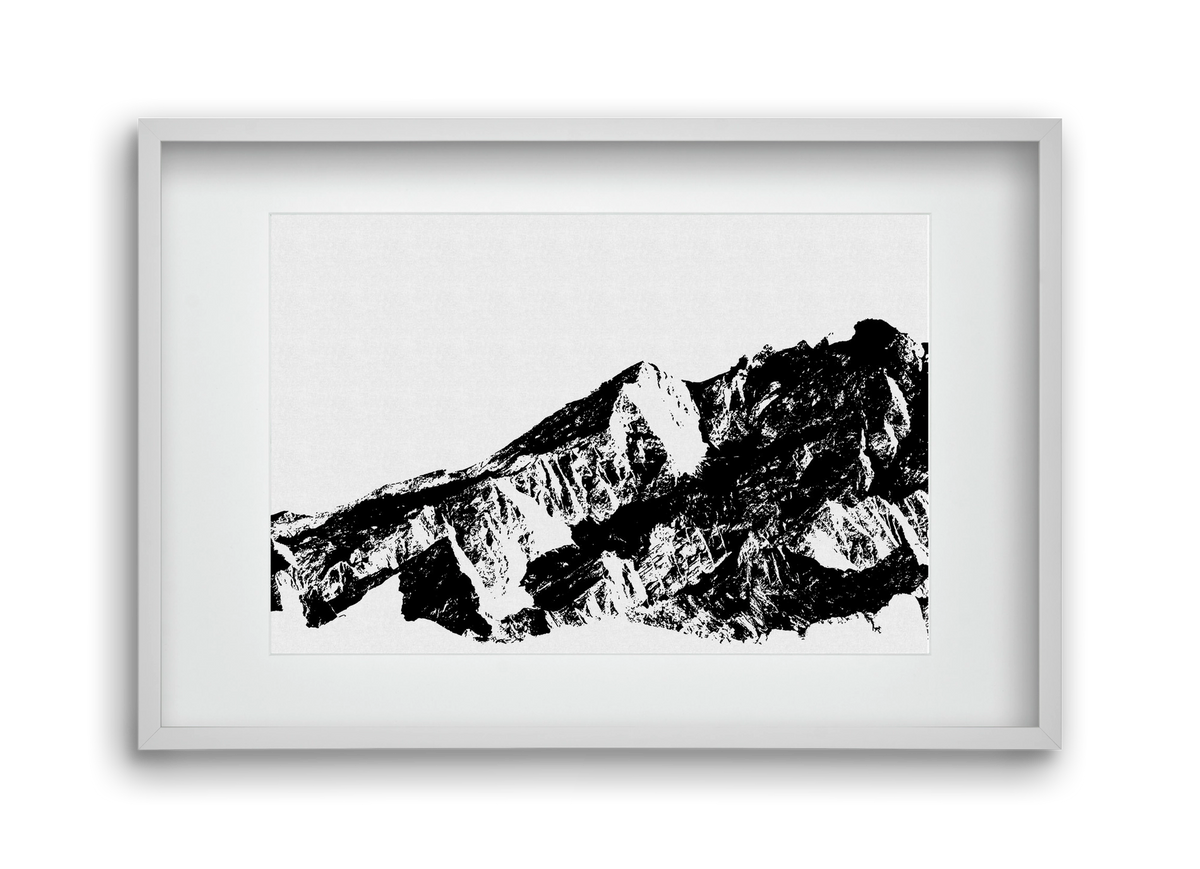 Mountains I., 45x30 cm (30x20 cm), Fehér keret, paszpartuval