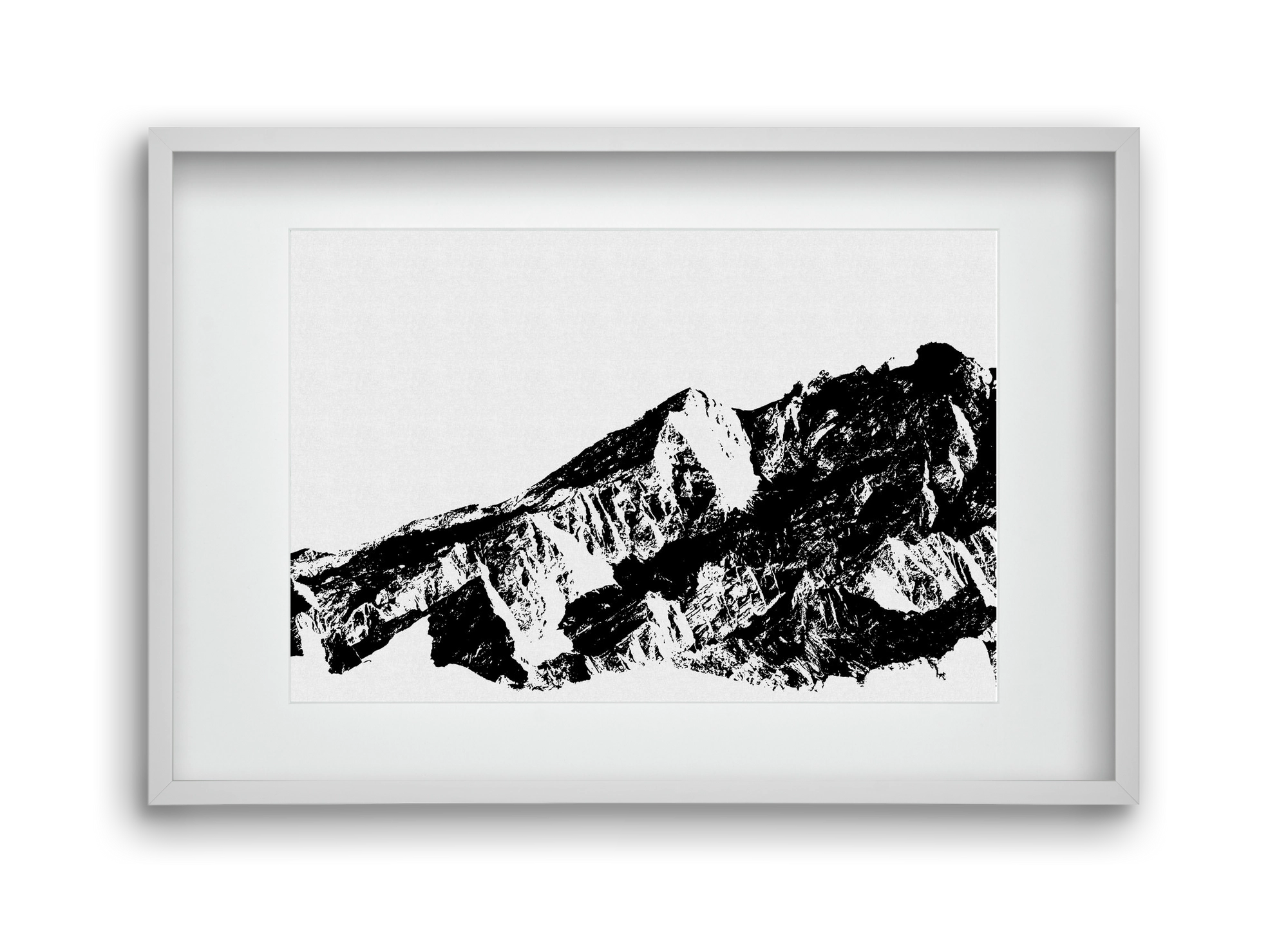 Mountains I., 45x30 cm (30x20 cm), Fehér keret, paszpartuval