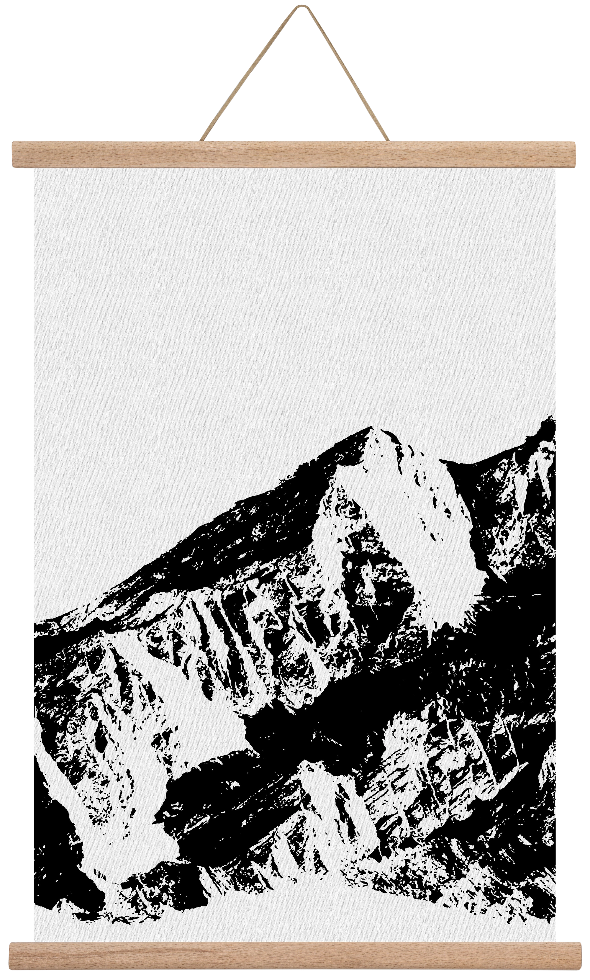 Mountains I., 60x40 cm (60x40 cm), Tölgy akasztó