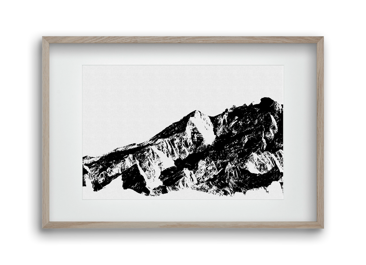 Mountains I., 45x30 cm (30x20 cm), Tölgy keret, paszpartuval