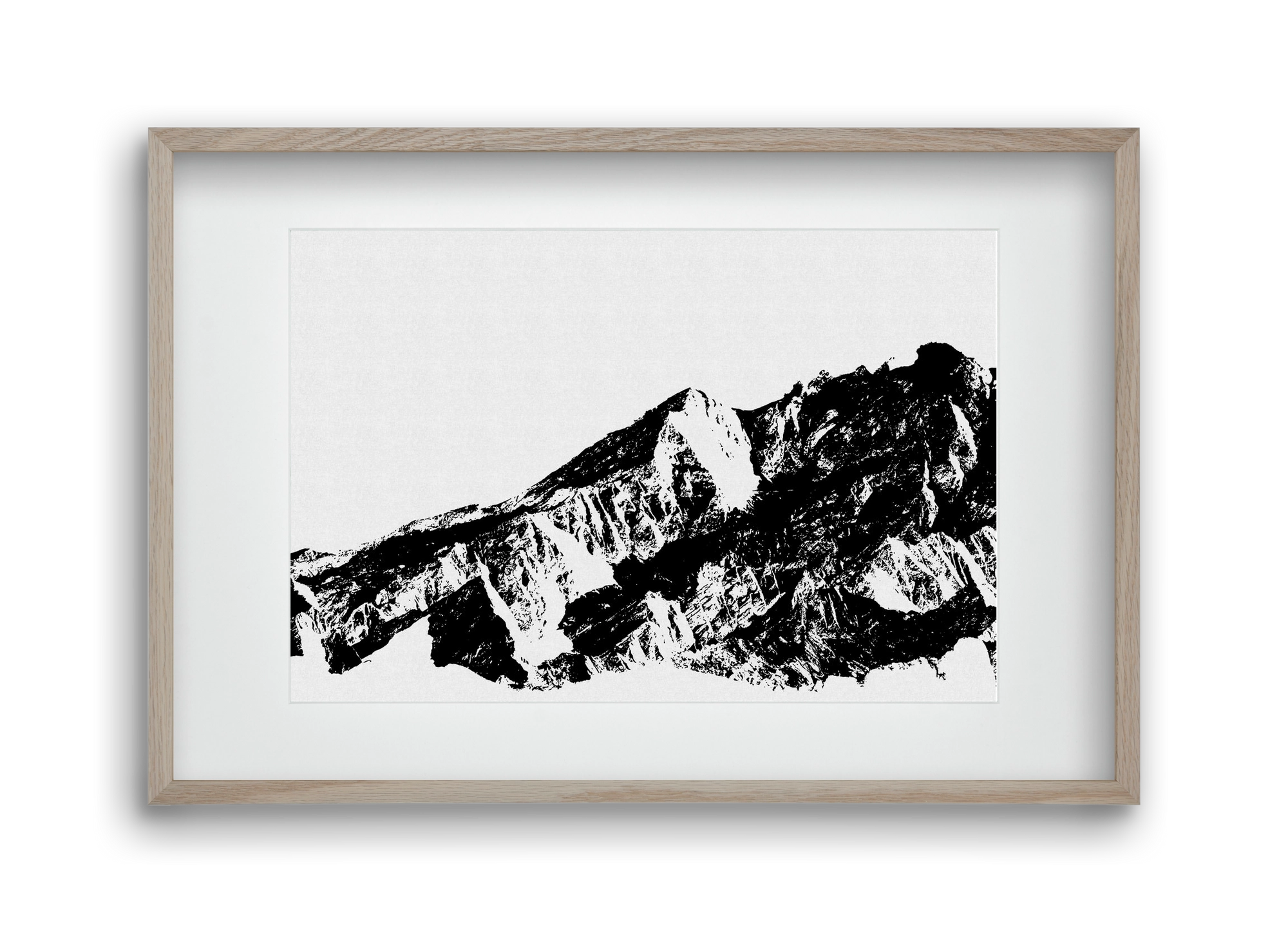 Mountains I., 45x30 cm (30x20 cm), Tölgy keret, paszpartuval