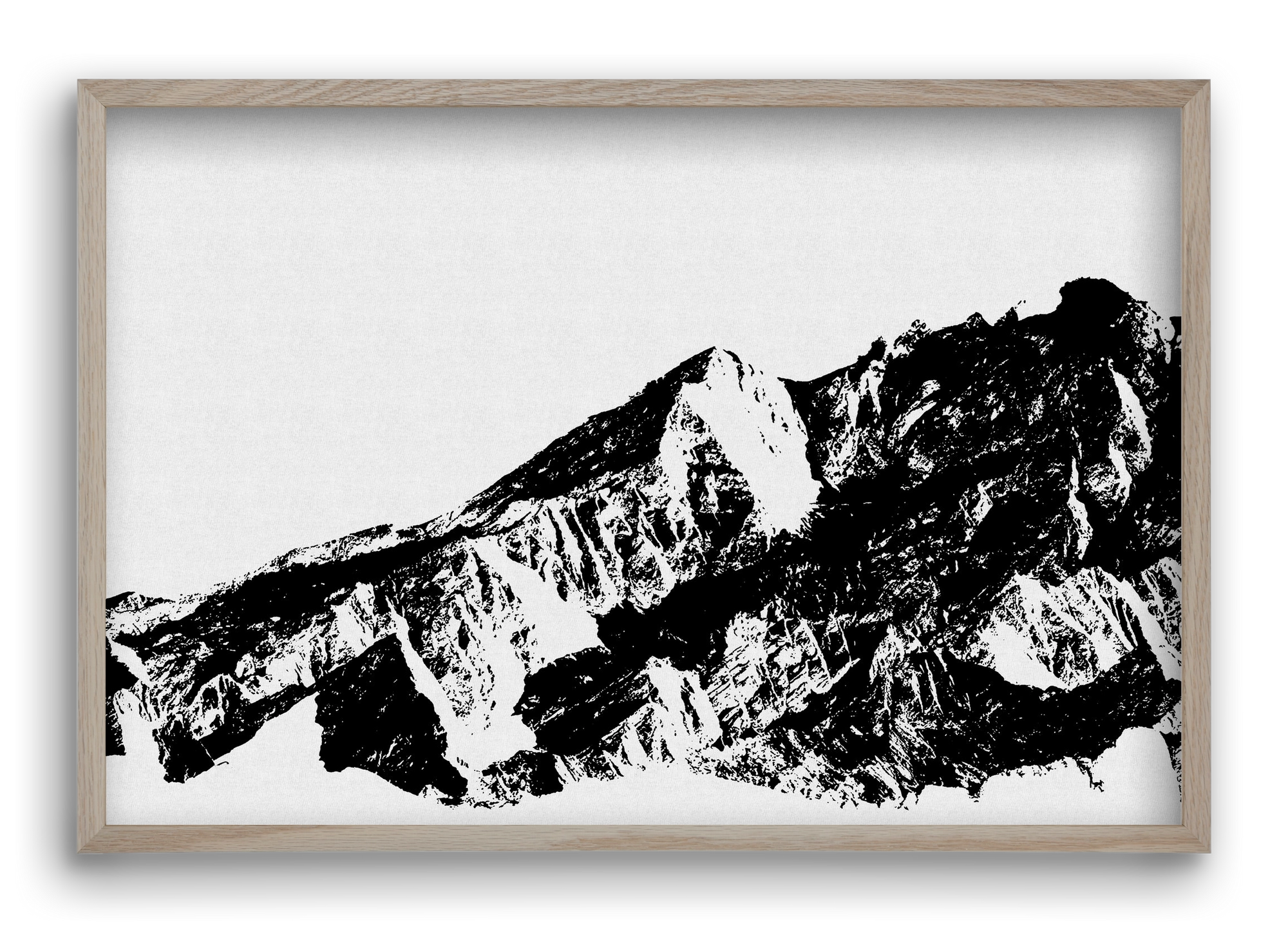 Mountains I., 60x40 cm (60x40 cm), Tölgy keret