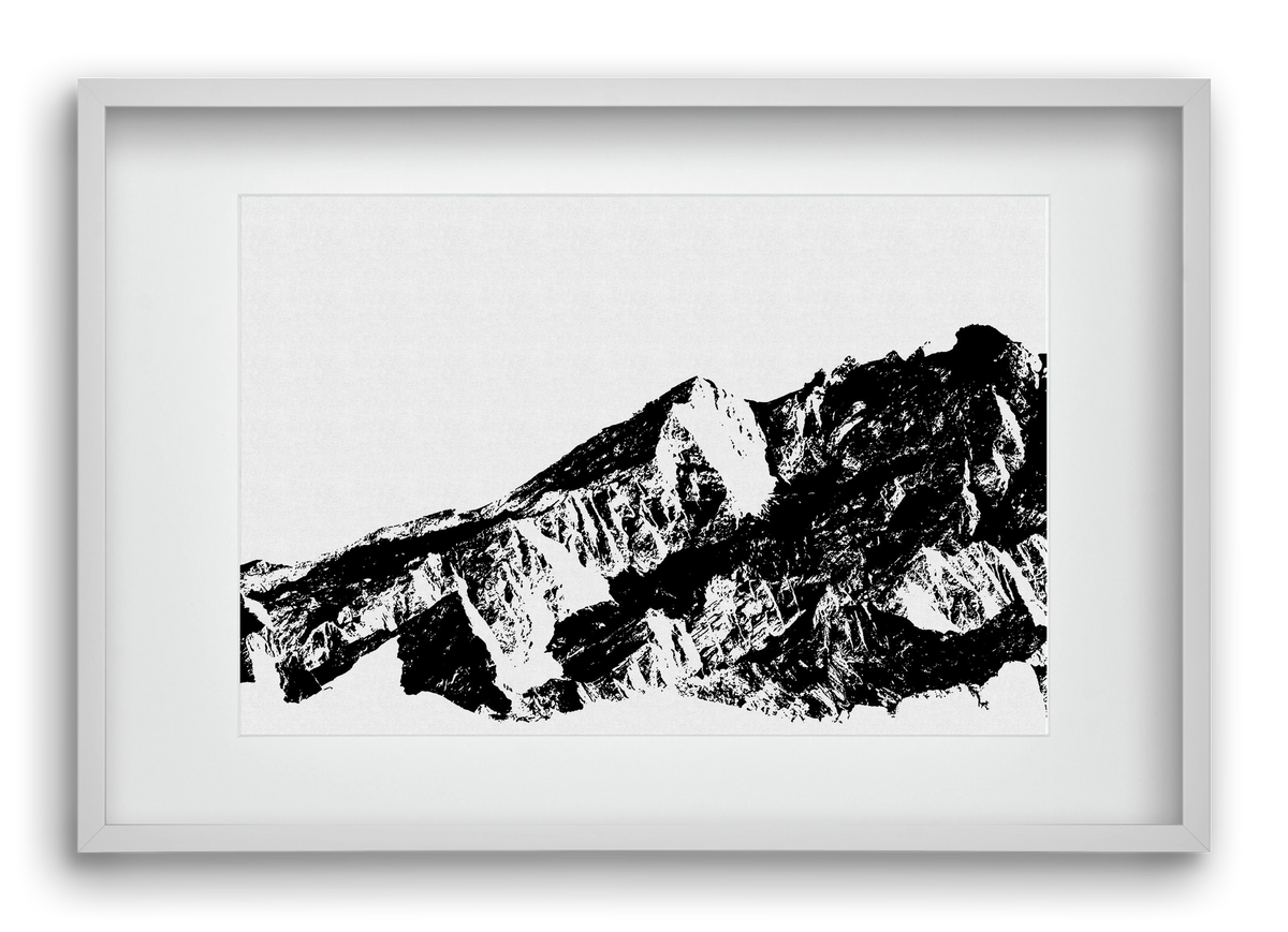 Mountains I., 60x40 cm (45x30 cm), Fehér keret, paszpartuval
