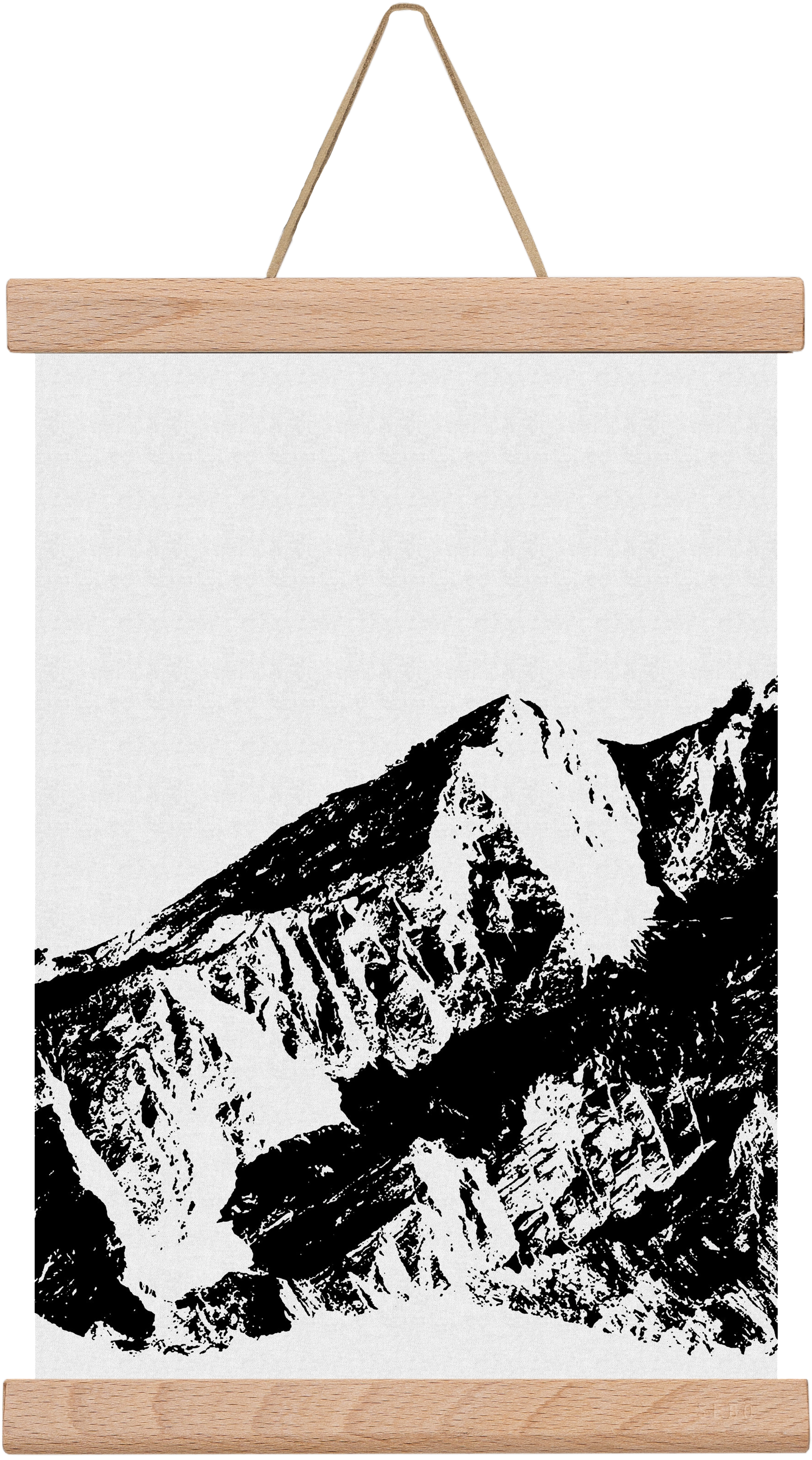 Mountains I., 30x20 cm (30x20 cm), Tölgy akasztó