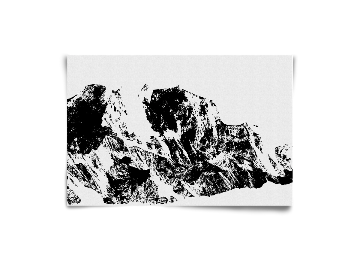 Mountains II., 30x20 cm, Keret nélkül