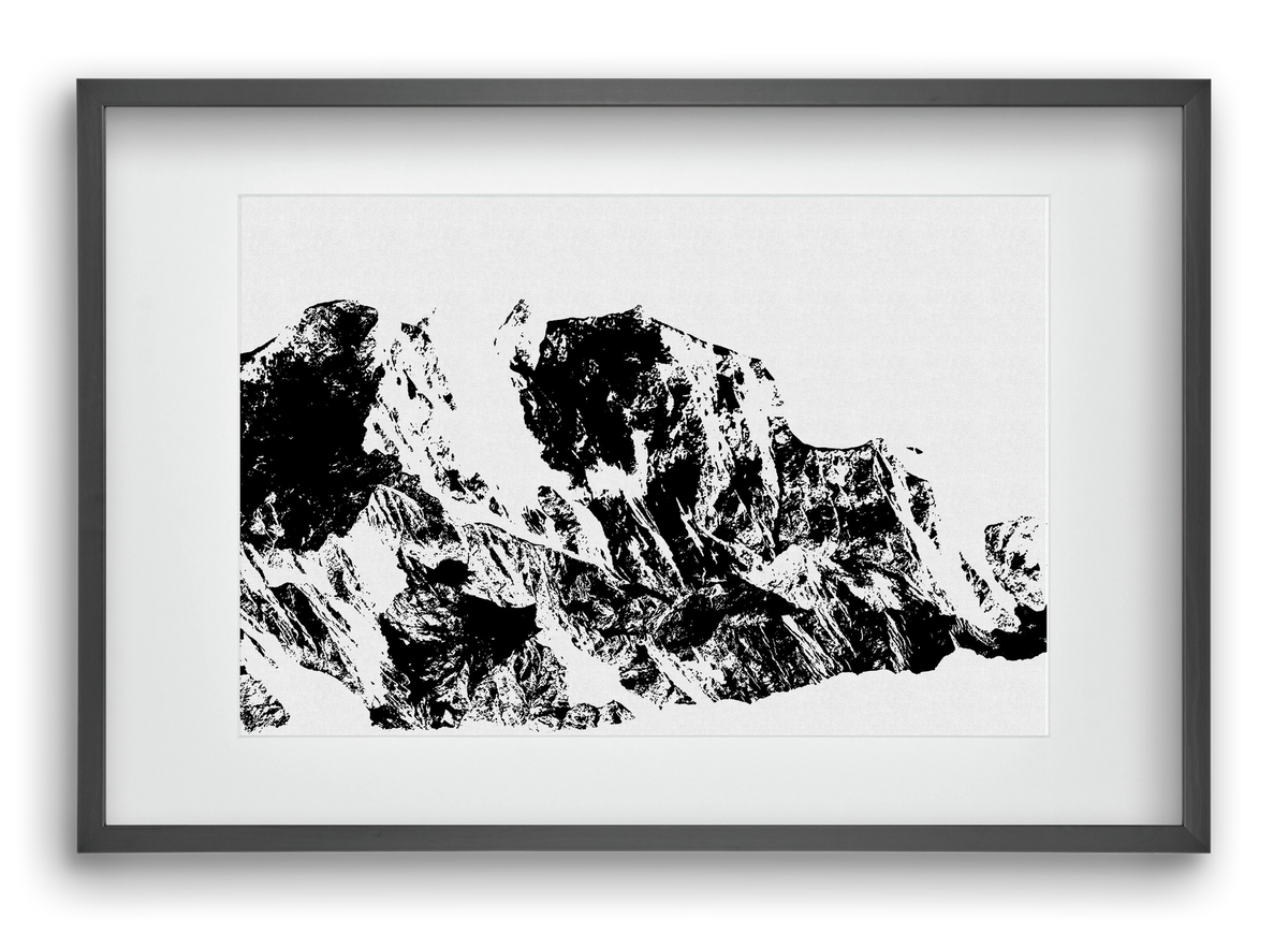 Mountains II., 60x40 cm (45x30 cm), Fekete keret, paszpartuval