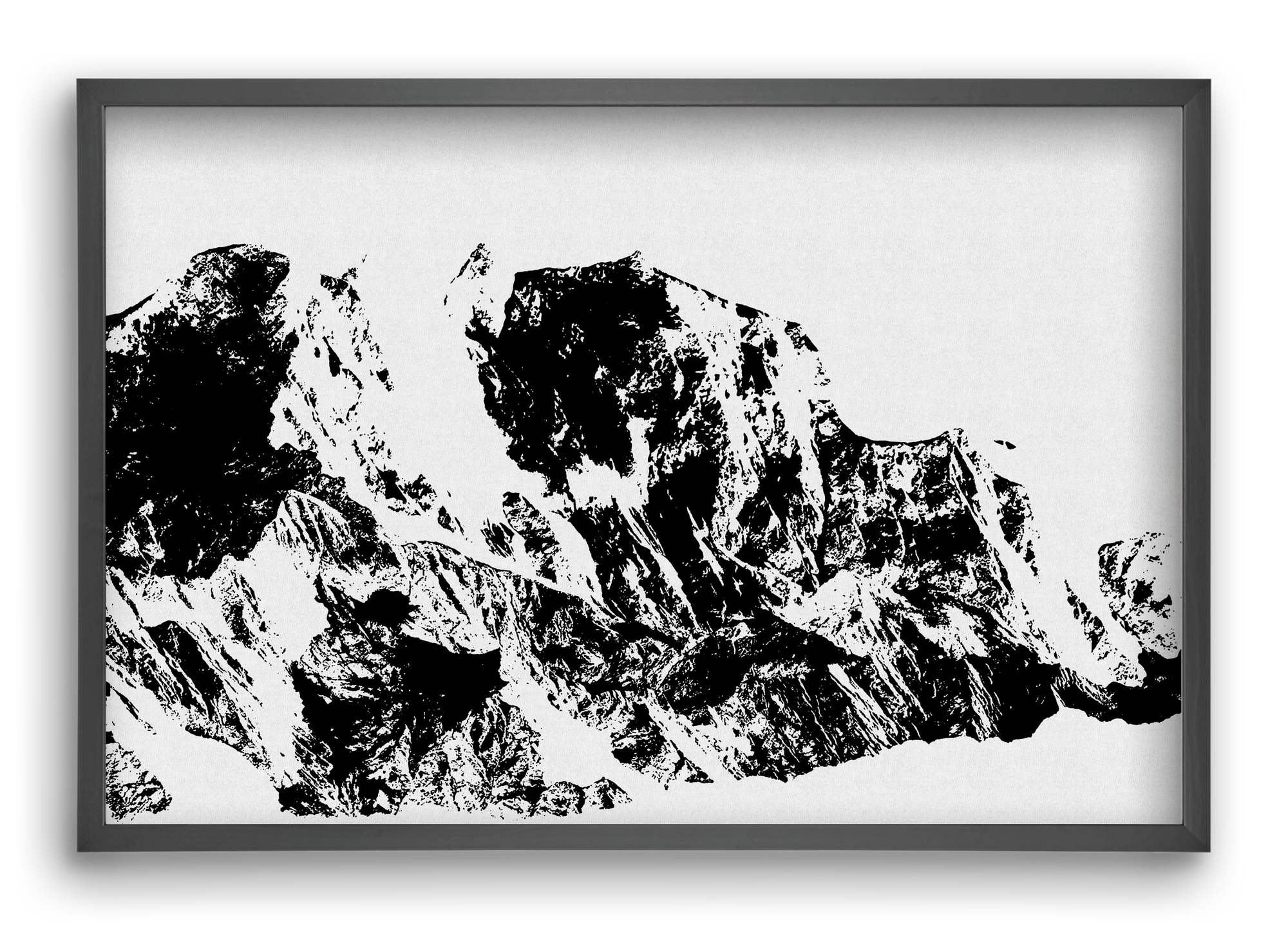 Mountains II., 60x40 cm (60x40 cm), Fekete keret