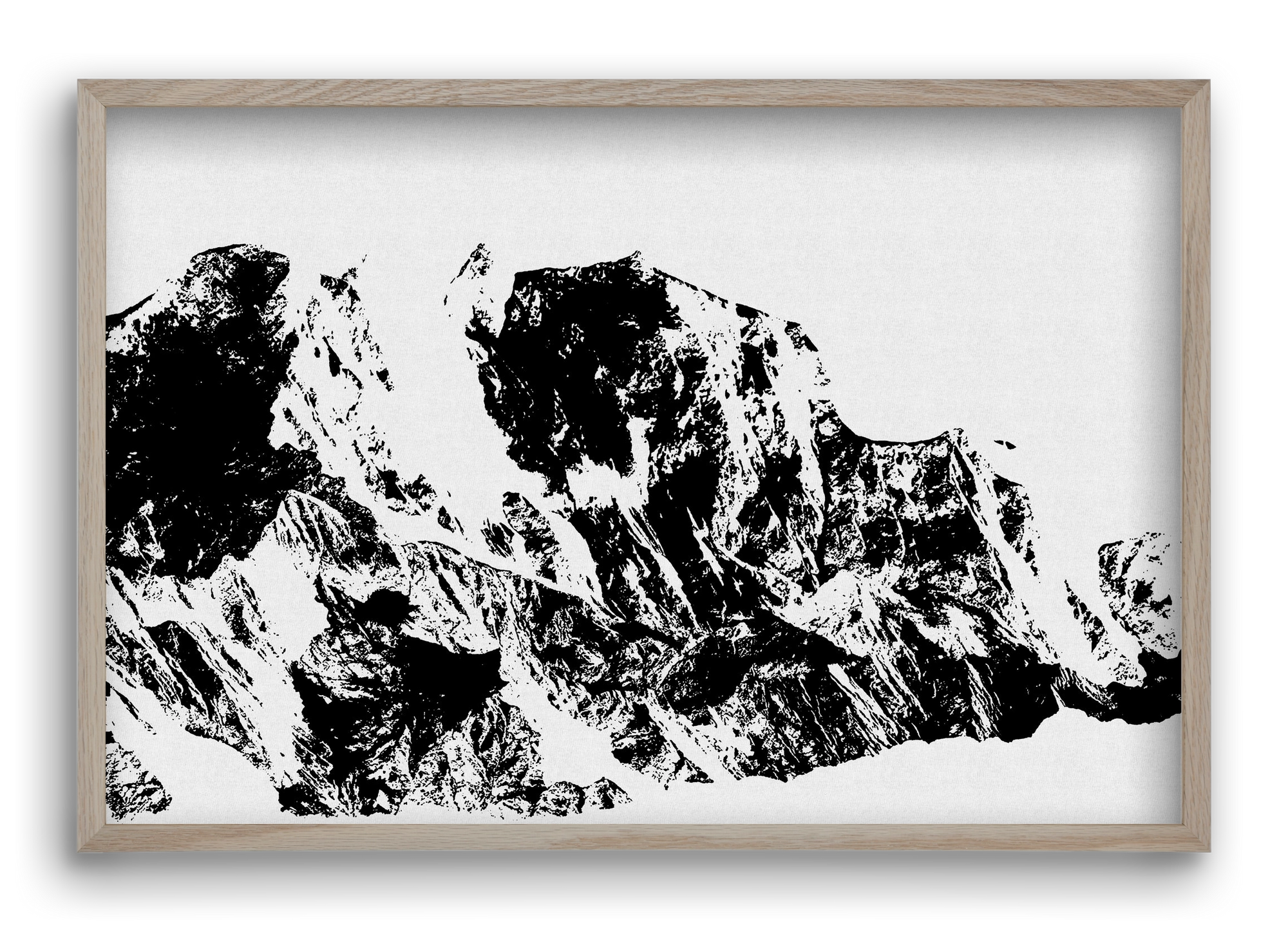 Mountains II., 60x40 cm (60x40 cm), Tölgy keret