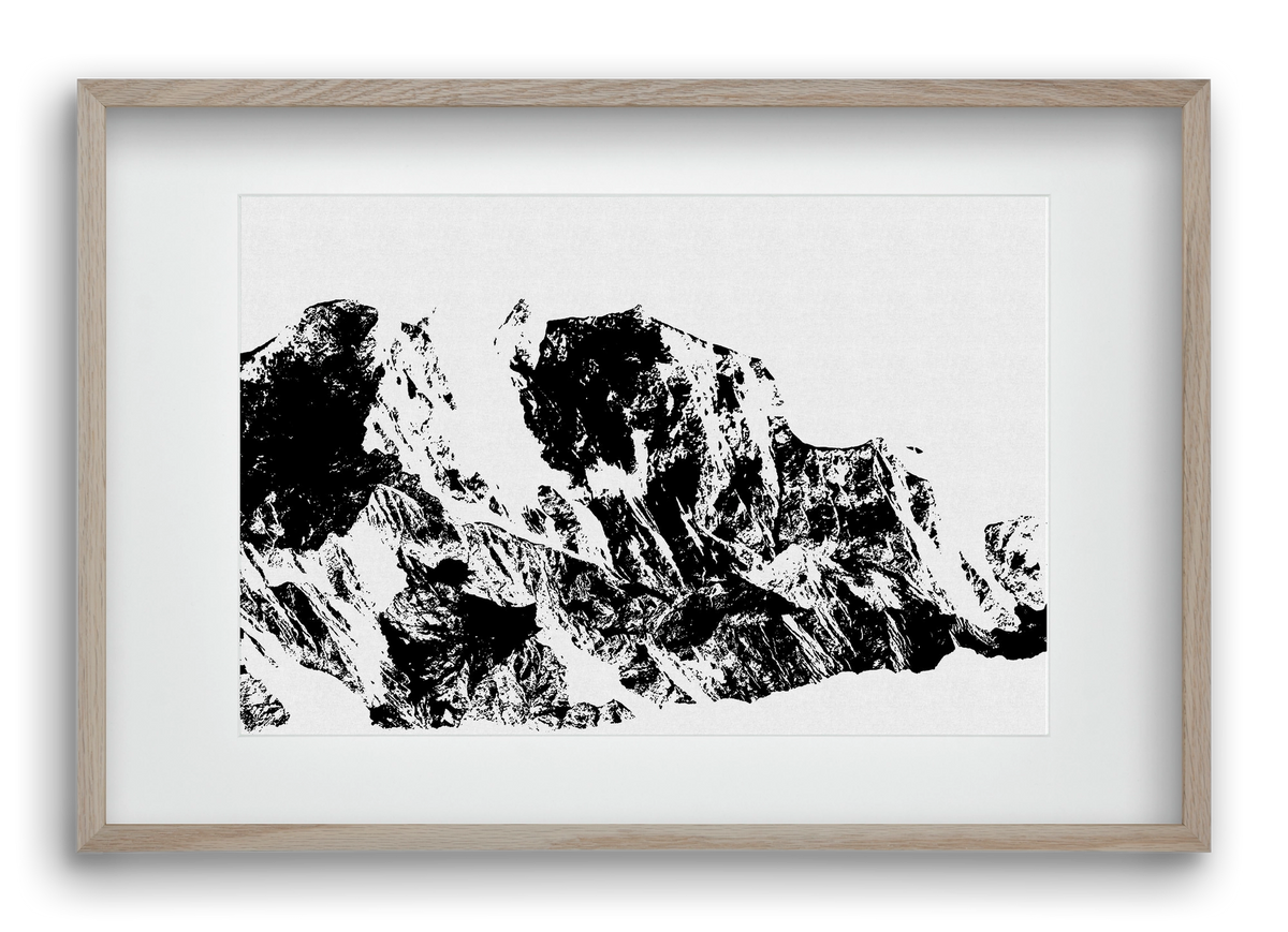 Mountains II., 60x40 cm (45x30 cm), Tölgy keret, paszpartuval