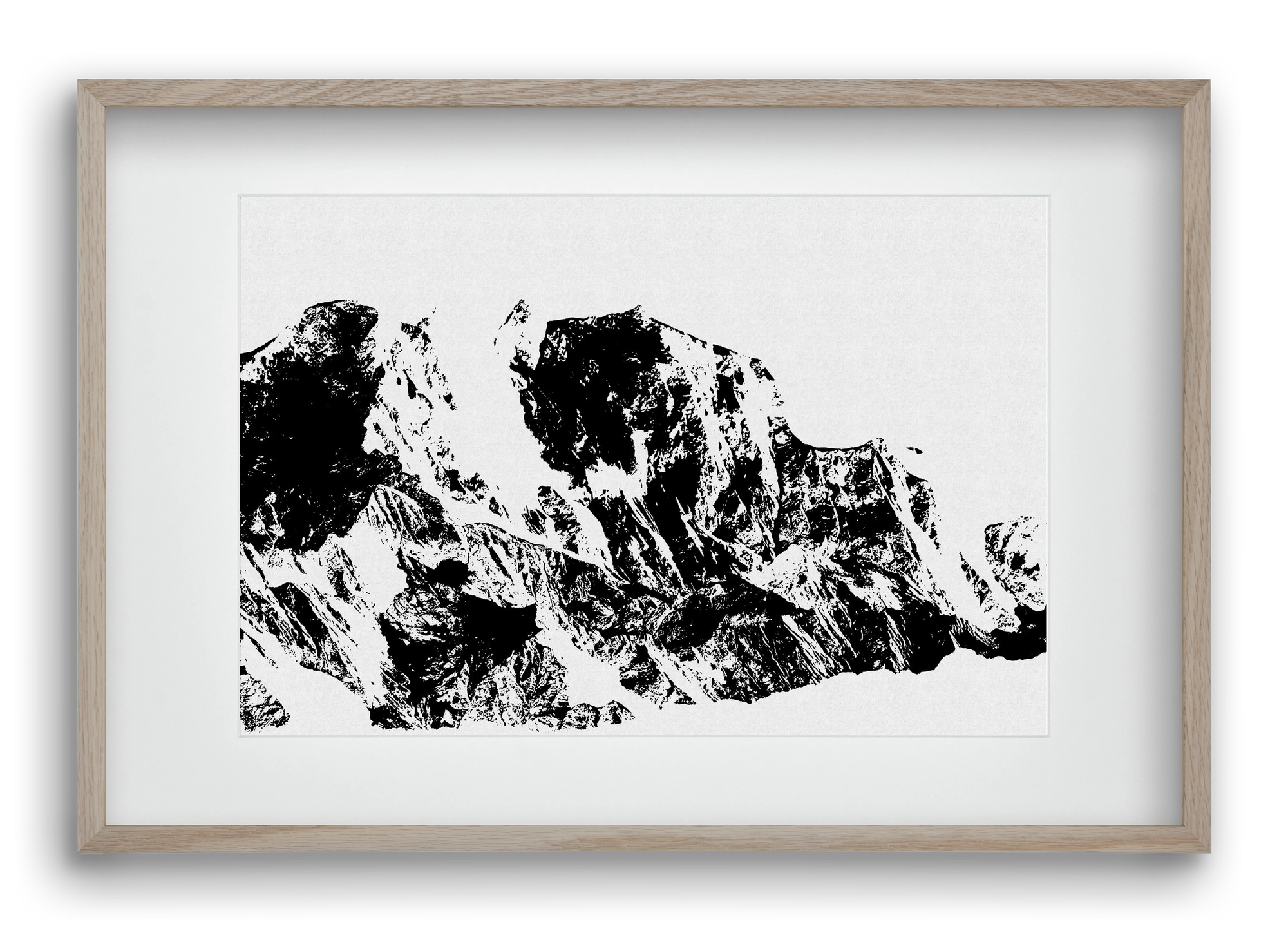 Mountains II., 60x40 cm (45x30 cm), Tölgy keret, paszpartuval