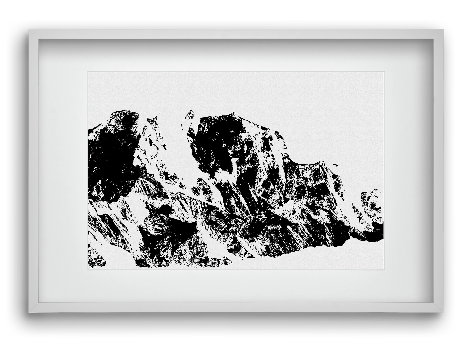 Mountains II., 60x40 cm (45x30 cm), Fehér keret, paszpartuval