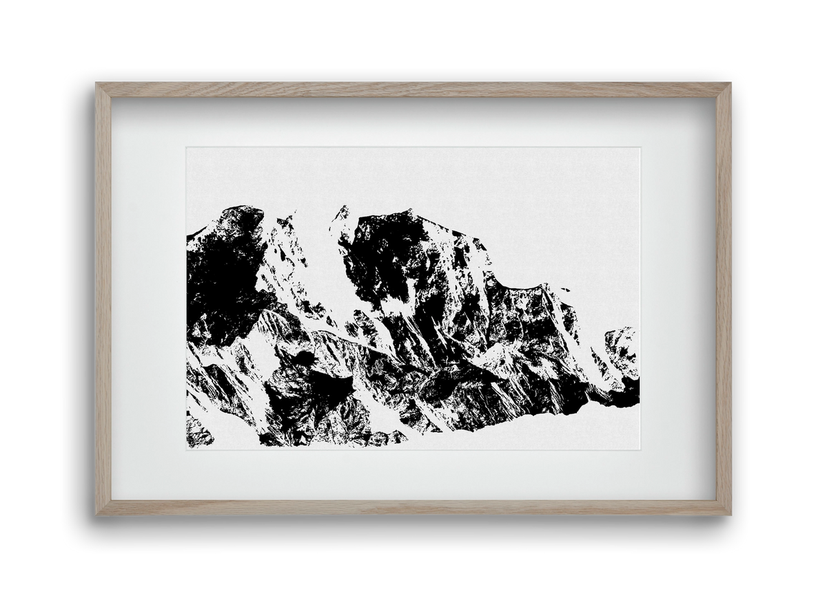 Mountains II., 45x30 cm (30x20 cm), Tölgy keret, paszpartuval