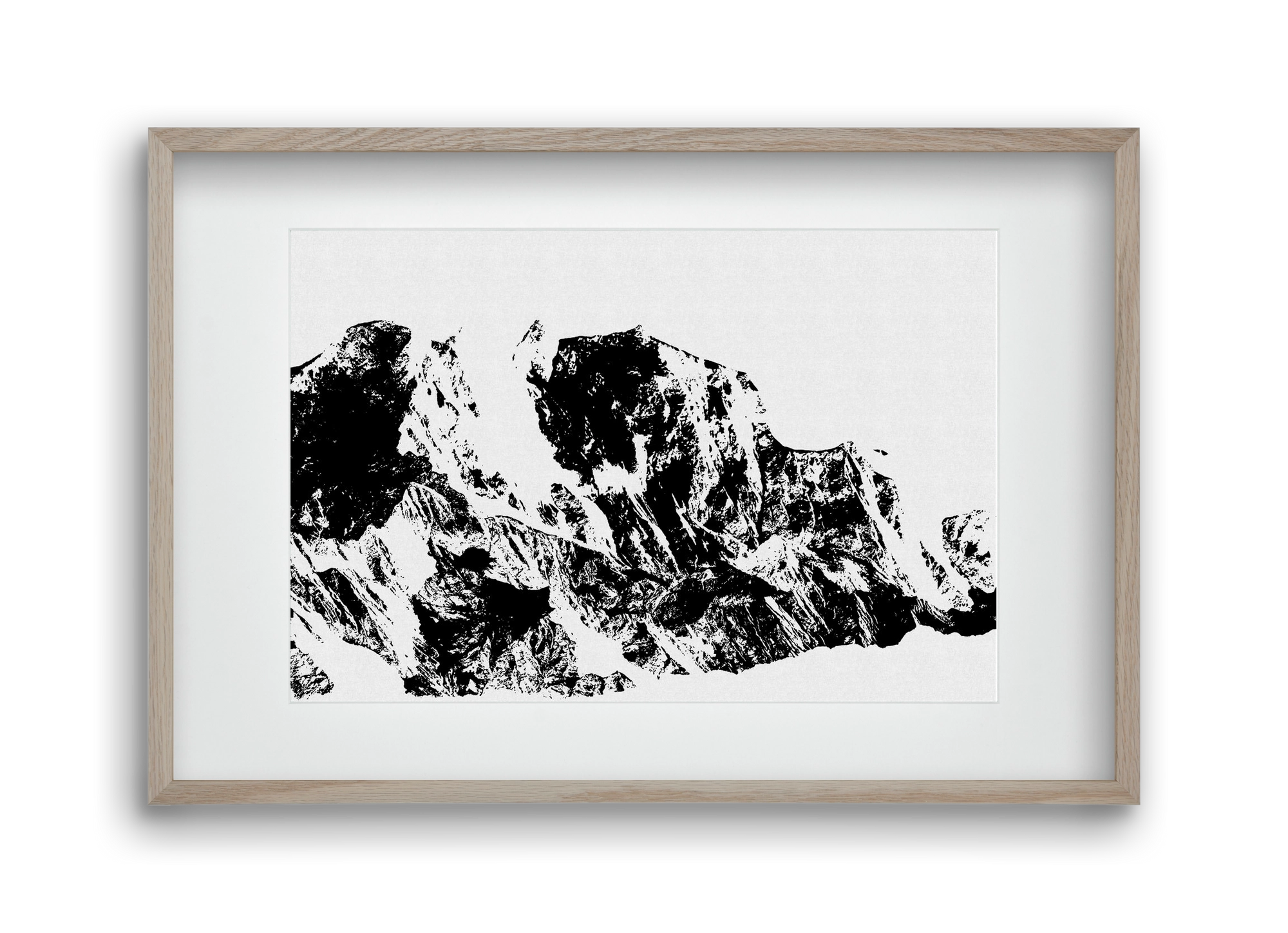 Mountains II., 45x30 cm (30x20 cm), Tölgy keret, paszpartuval