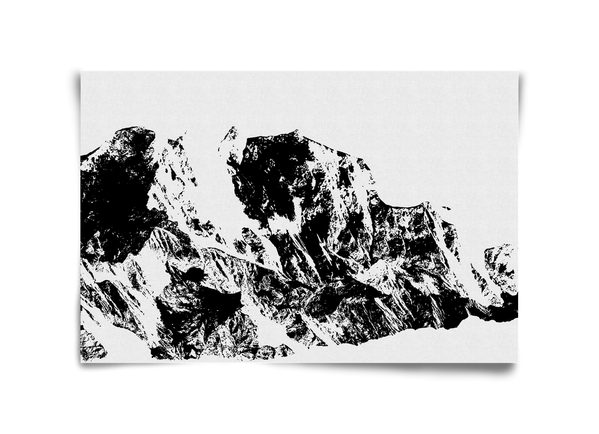 Mountains II., 45x30 cm, Keret nélkül