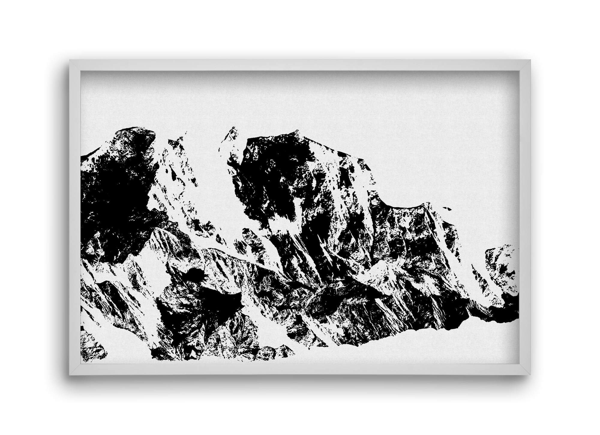 Mountains II., 45x30 cm (45x30 cm), Fehér keret