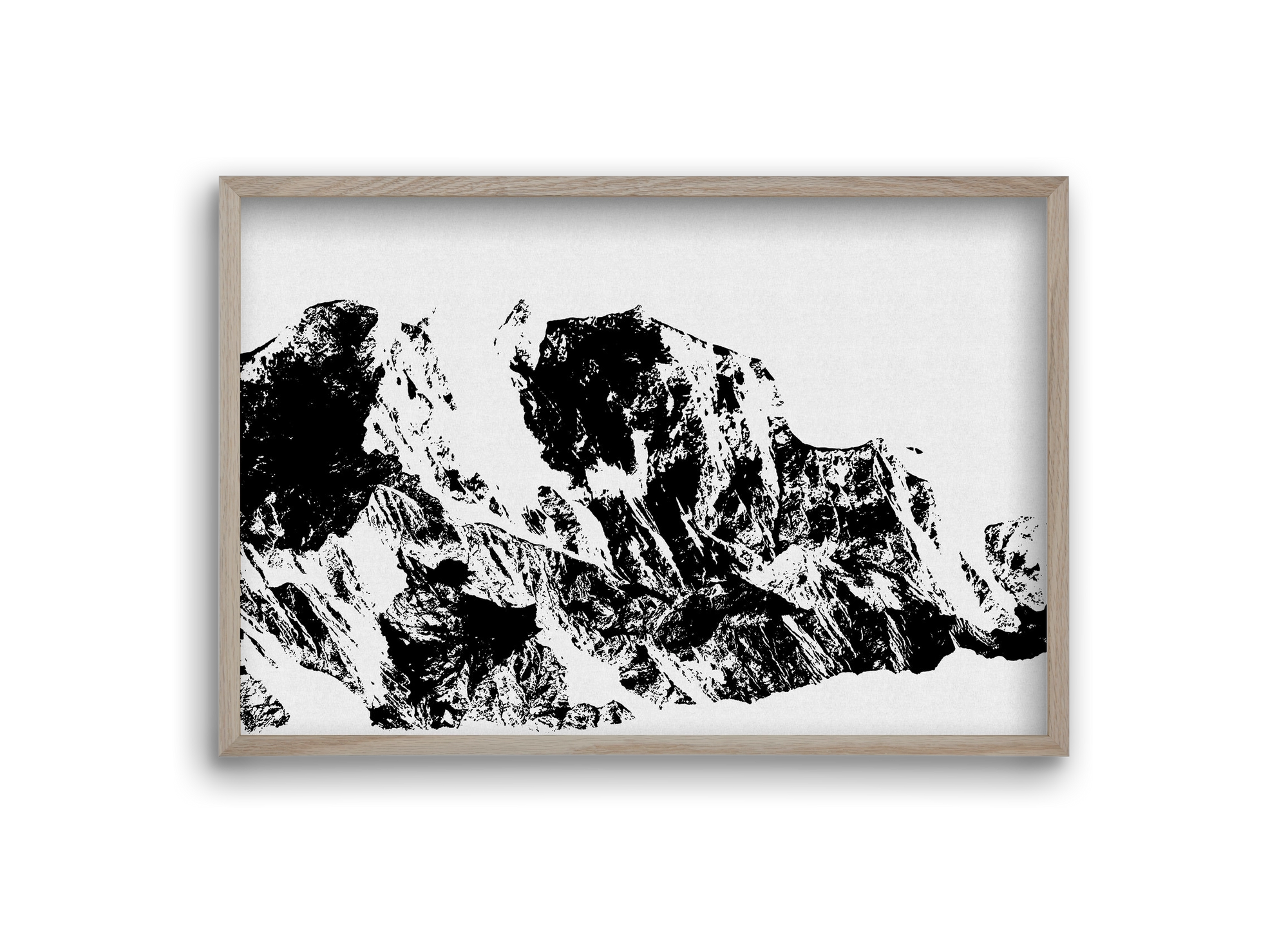 Mountains II., 30x20 cm (30x20 cm), Tölgy keret