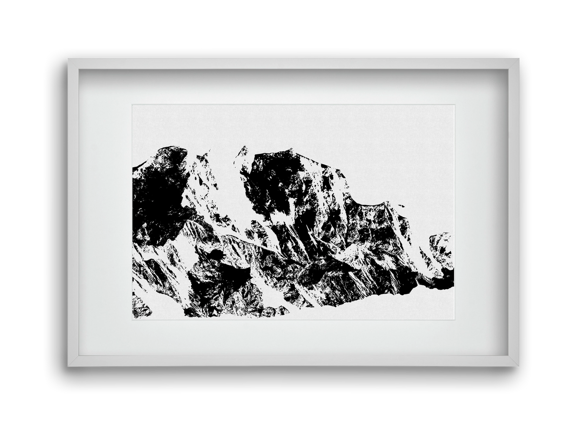 Mountains II., 45x30 cm (30x20 cm), Fehér keret, paszpartuval