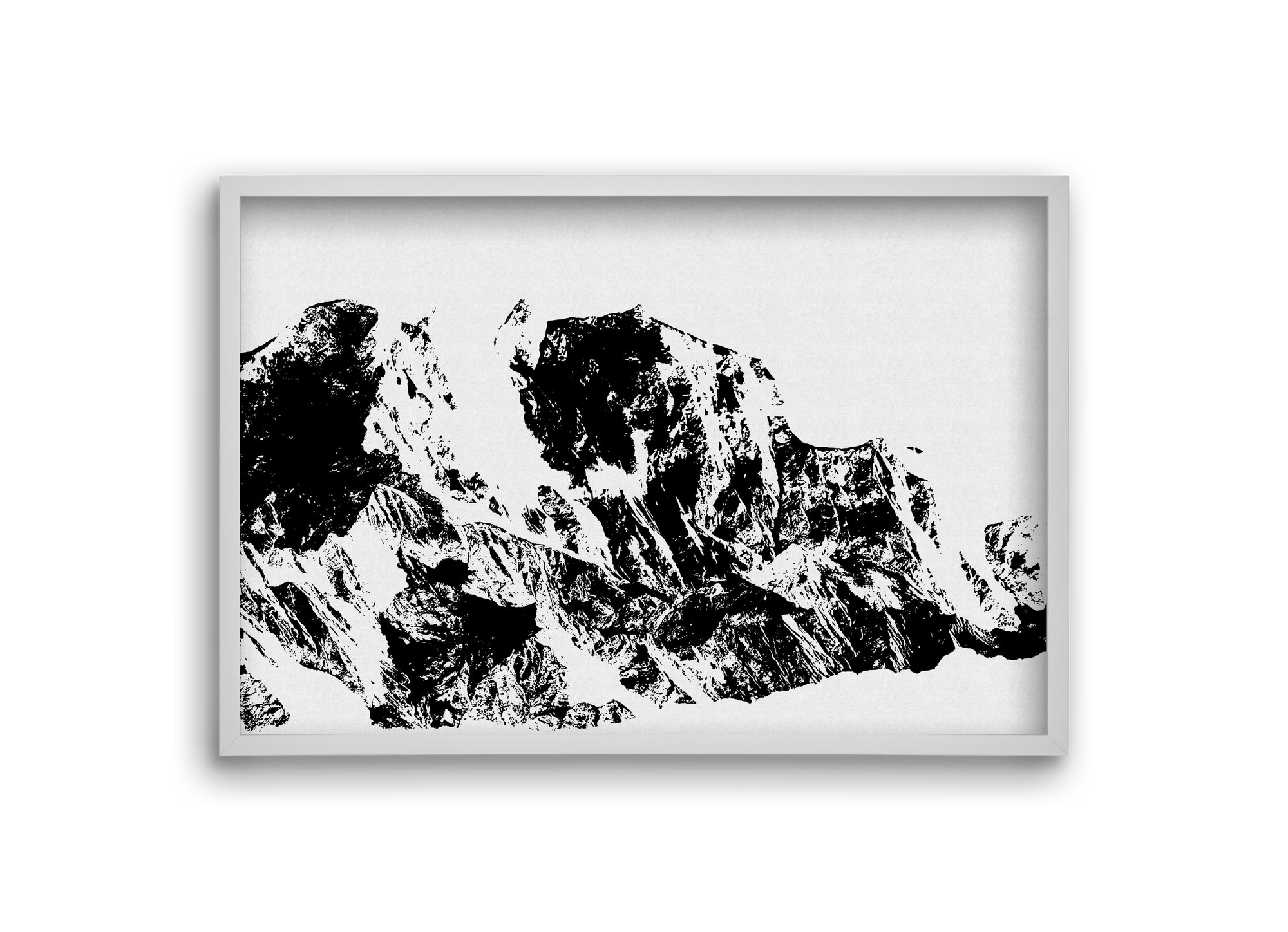 Mountains II., 30x20 cm (30x20 cm), Fehér keret